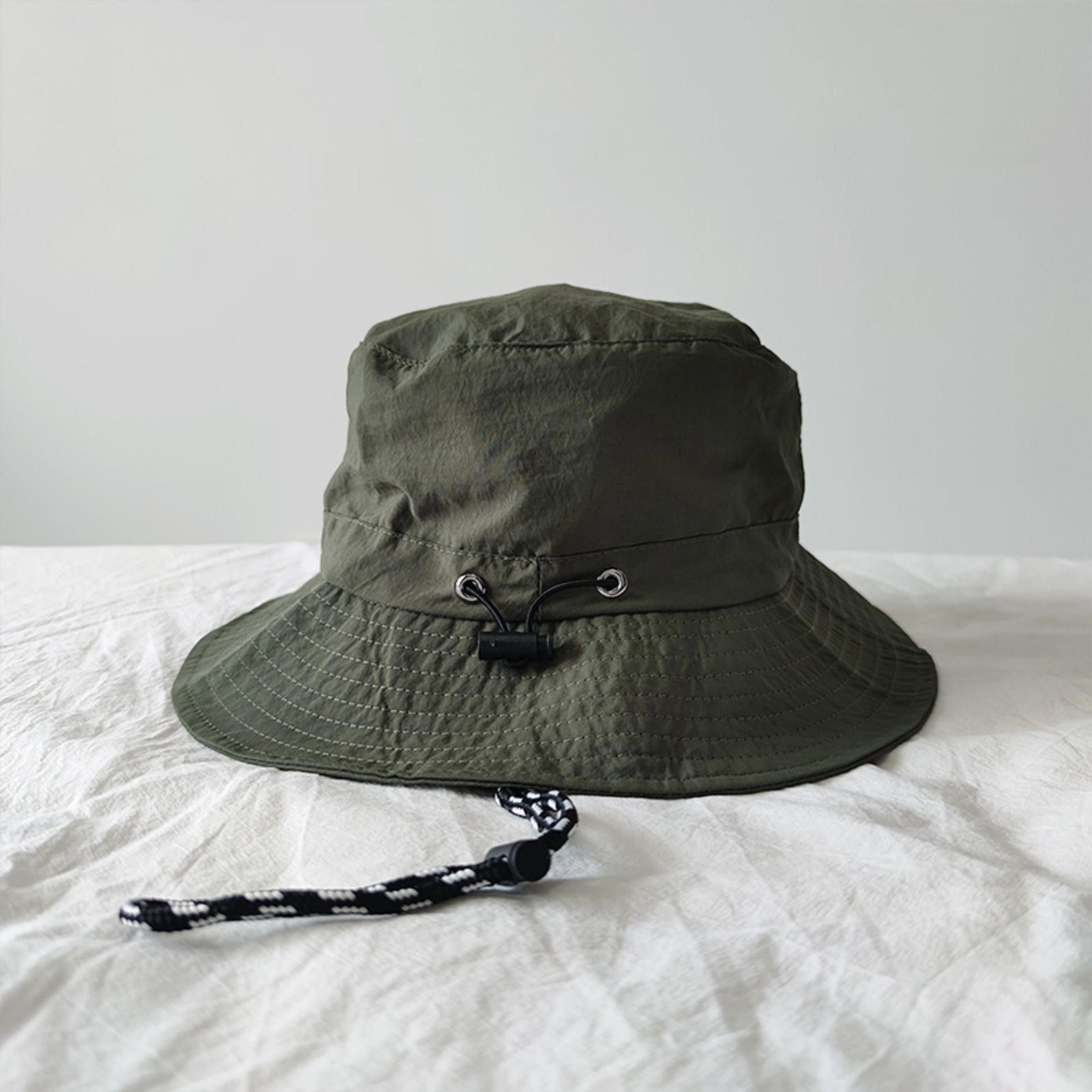 Other Olive Green Bucket Hat with Adjustable Chin Strap Size ONE SIZE - 1 Thumbnail