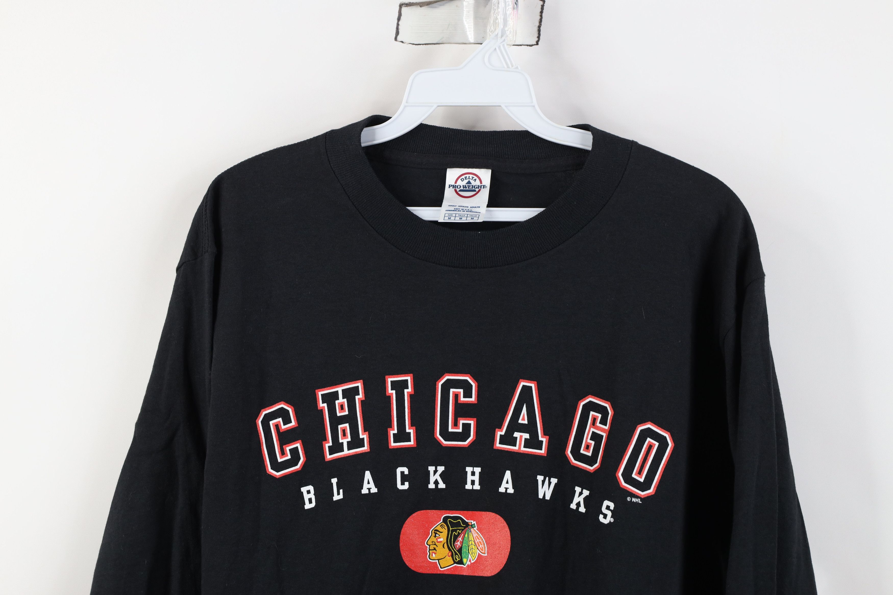 Vintage Vintage 90s Chicago Blackhawks Hockey Long Sleeve T-Shirt Size US M / EU 48-50 / 2 - 2 Thumbnail