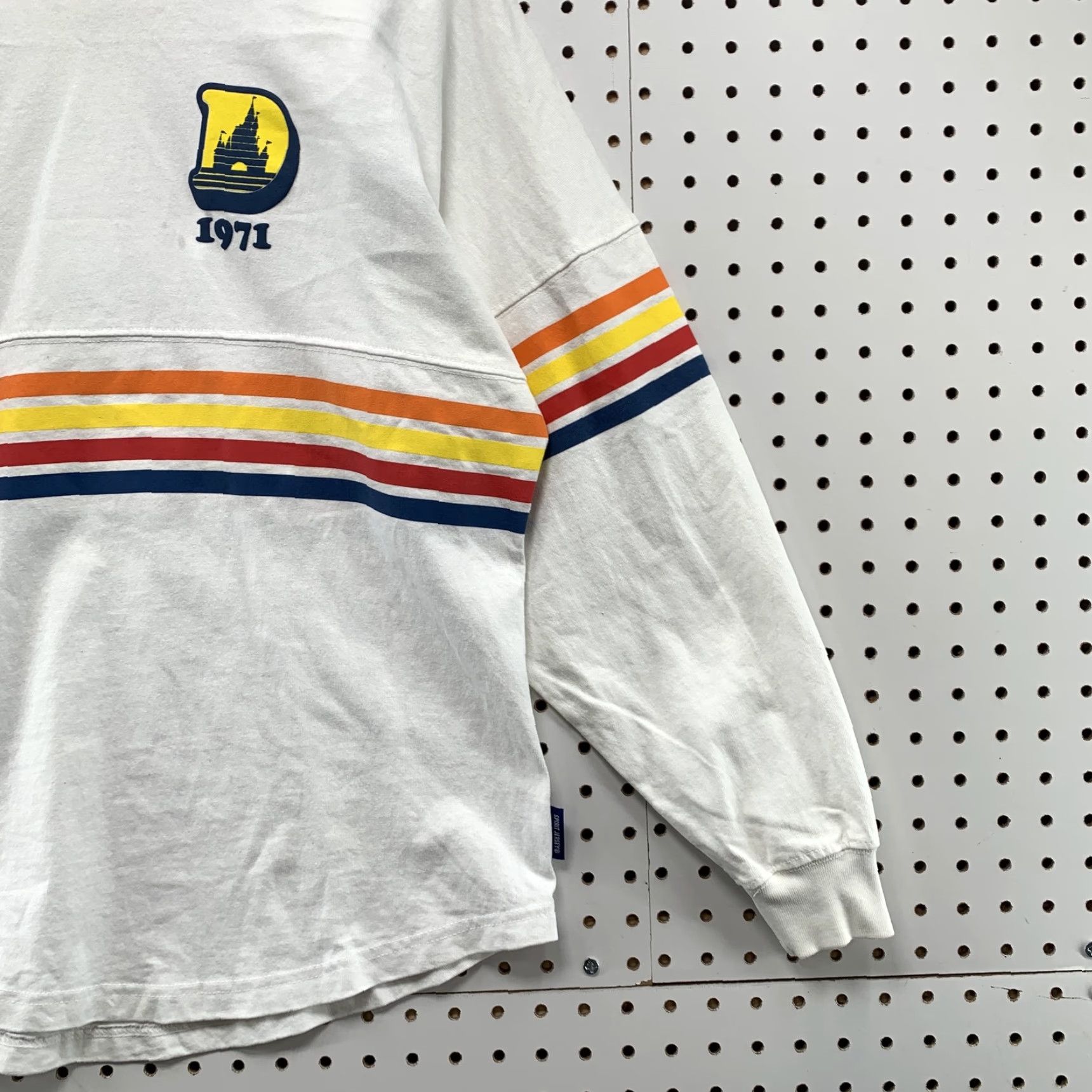 Disney Disney Spirit Jersey Shirt Men XS White Yellow Crew Neck Long Sleeve Graphic Print | Disney T-Shirt | Men’s XS White Yellow Spirit Jersey Size US XS / EU 42 / 0 - 5 Thumbnail