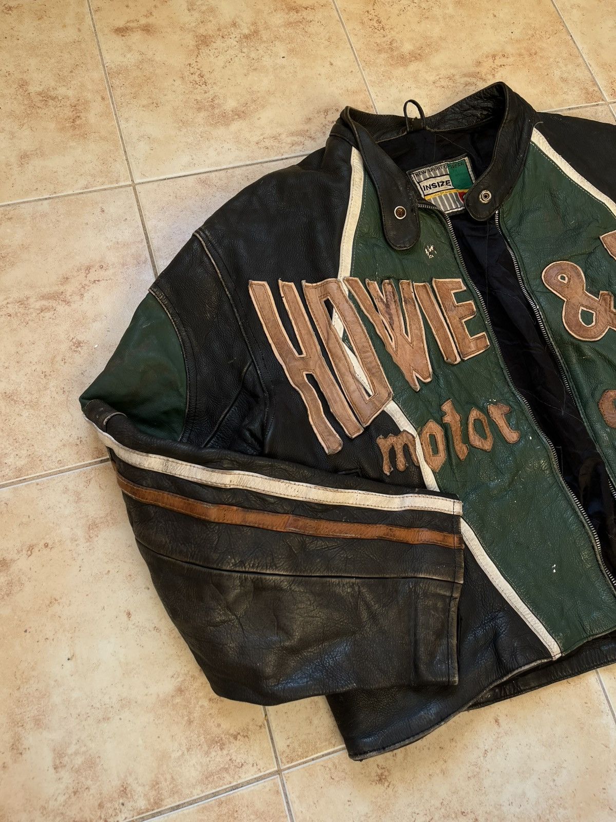 Other Howie & Sons Vintage Leather Jacket MK RACING Size US XL / EU 56 / 4 - 5 Thumbnail