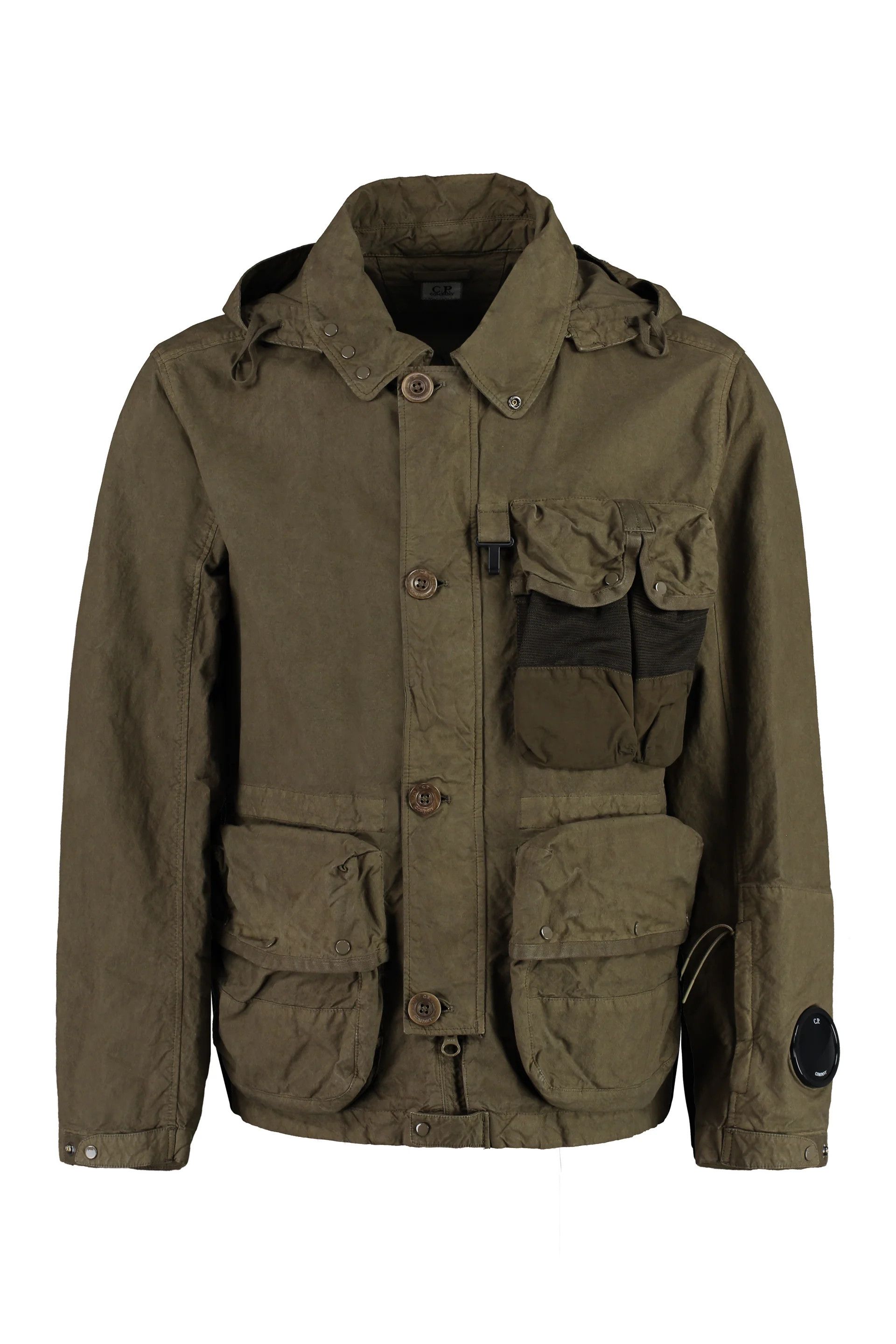 o1y1224 Detachable Hooded Jacket in Military Green