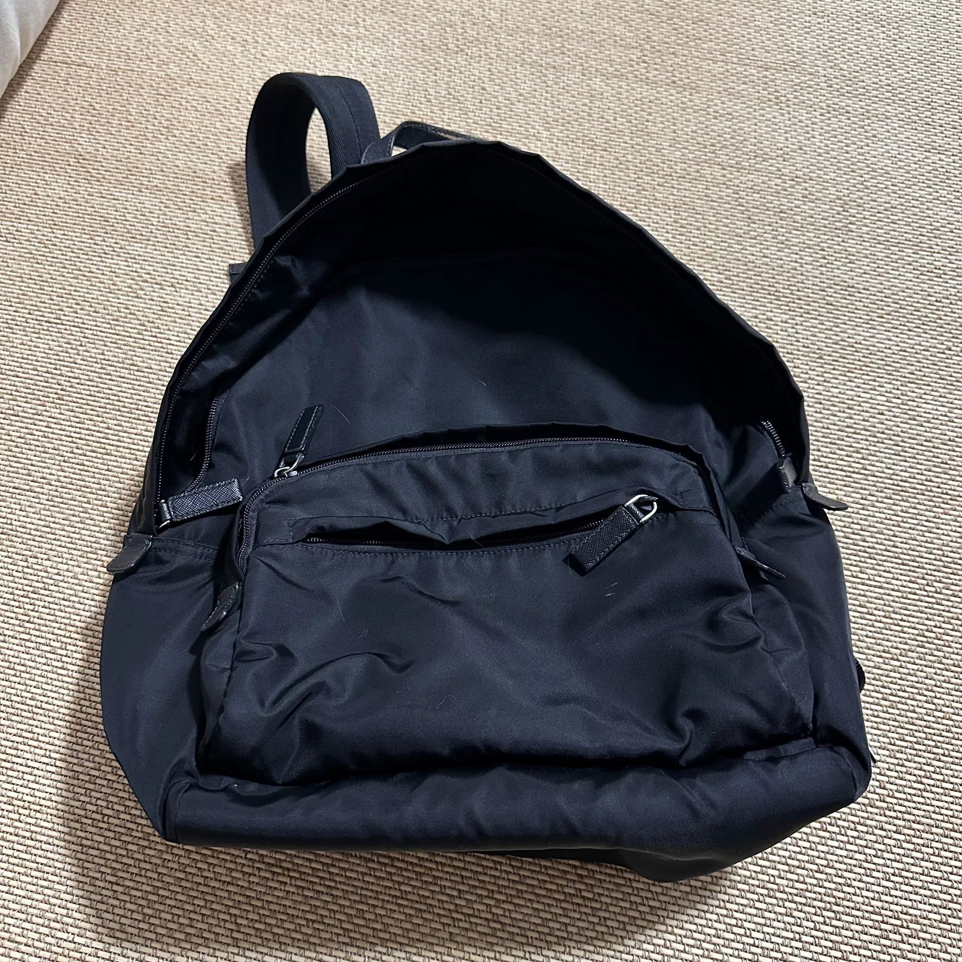 Prada PRADA Nylon Black Triangle Backpack Size ONE SIZE - 1 Thumbnail
