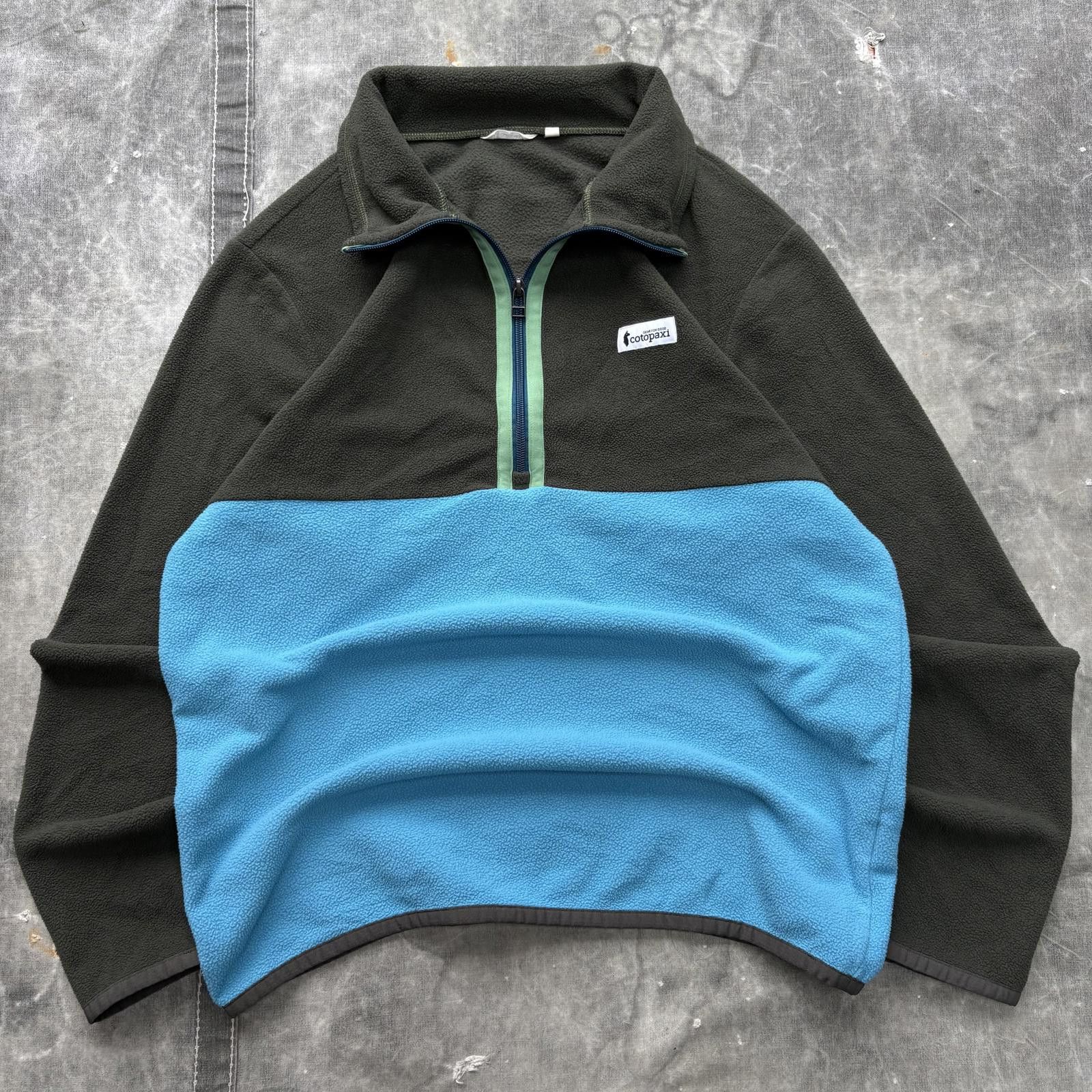 Cotopaxi Cotopaxi Amado Half Zip Olive Green Blue Fleece Jacket Size US M / EU 48-50 / 2 - 1 Thumbnail