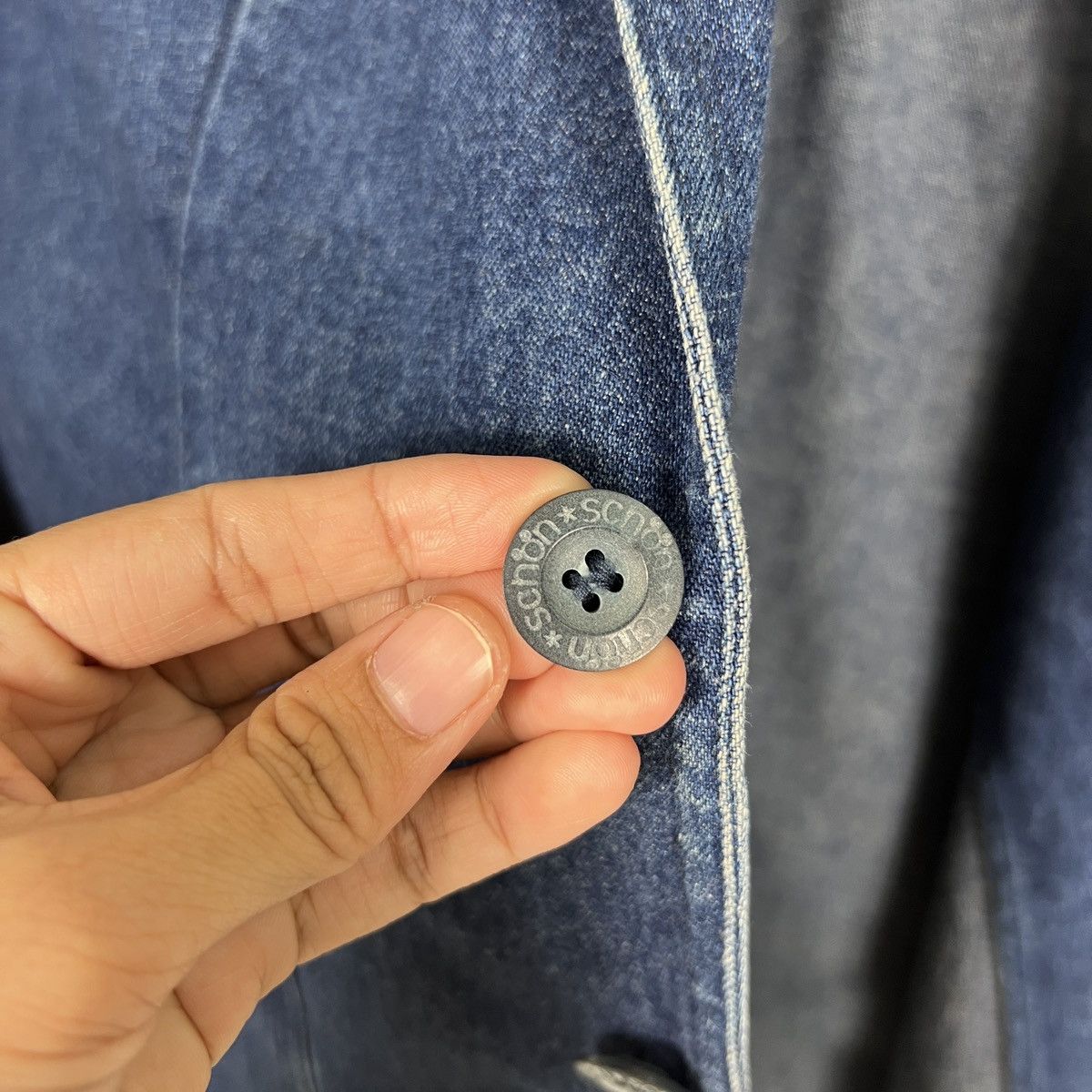 Mila Schon 🔥 SCHON DENIM BLAZER JACKET MADE IN ITALY Size US S / EU 44-46 / 1 - 14 Thumbnail