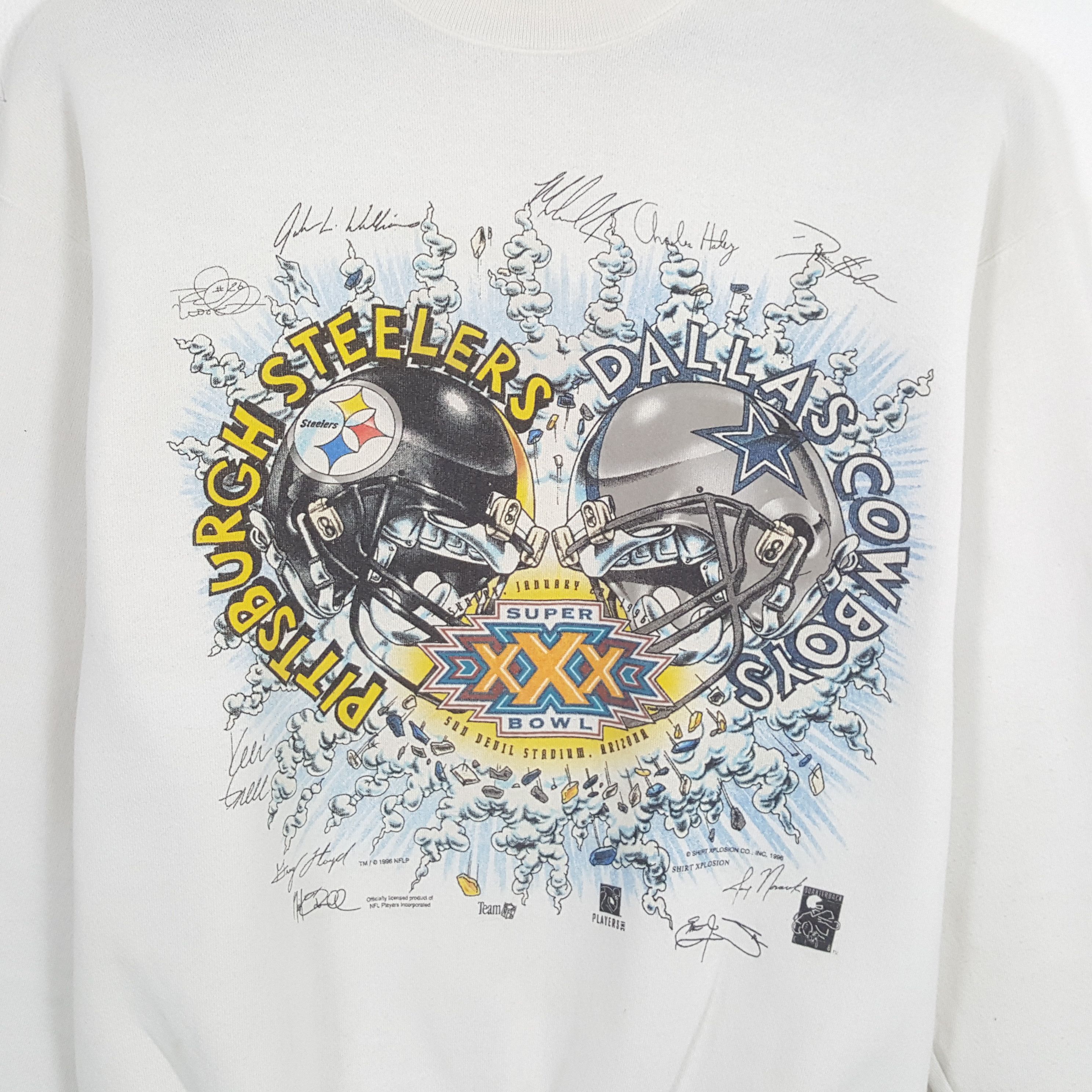 NFL PITTSBURGH STEELER Vs DALLAS COWBOYS NFL Vintage Sweatshirt Size US L / EU 52-54 / 3 - 2 Thumbnail