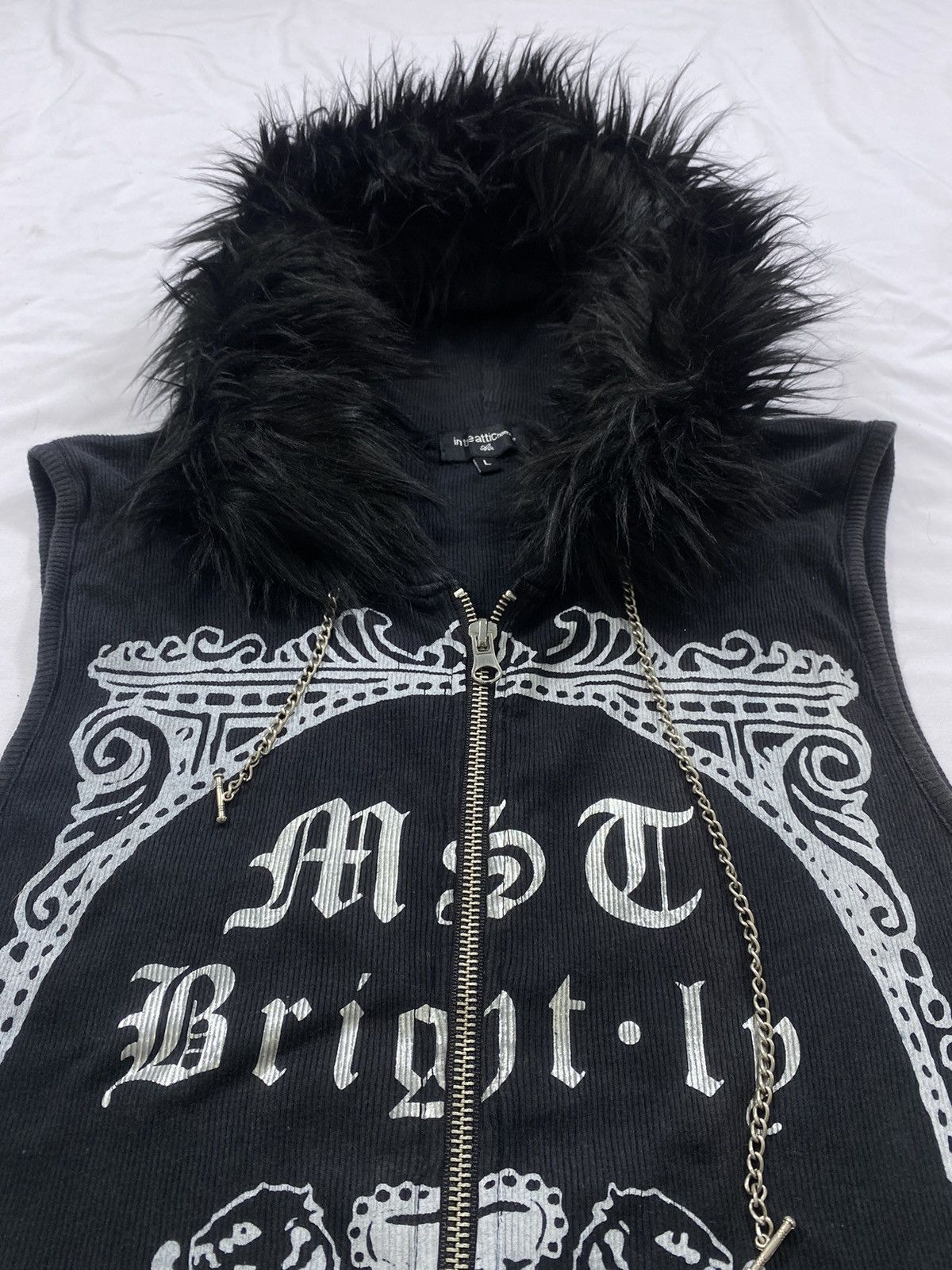 Japanese Brand Japanese In The Attic Gothic skull Zip Fur Hoodie ifsix lgb Size US L / EU 52-54 / 3 - 3 Thumbnail