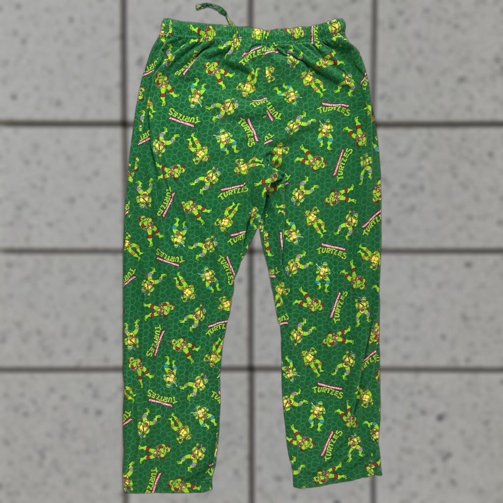 Nickelodeon TMNT Teenage Mutant Ninja Turtles Cotton Pajama Pants Mens M Green 2013 Medium Size US 31 - 1 Thumbnail