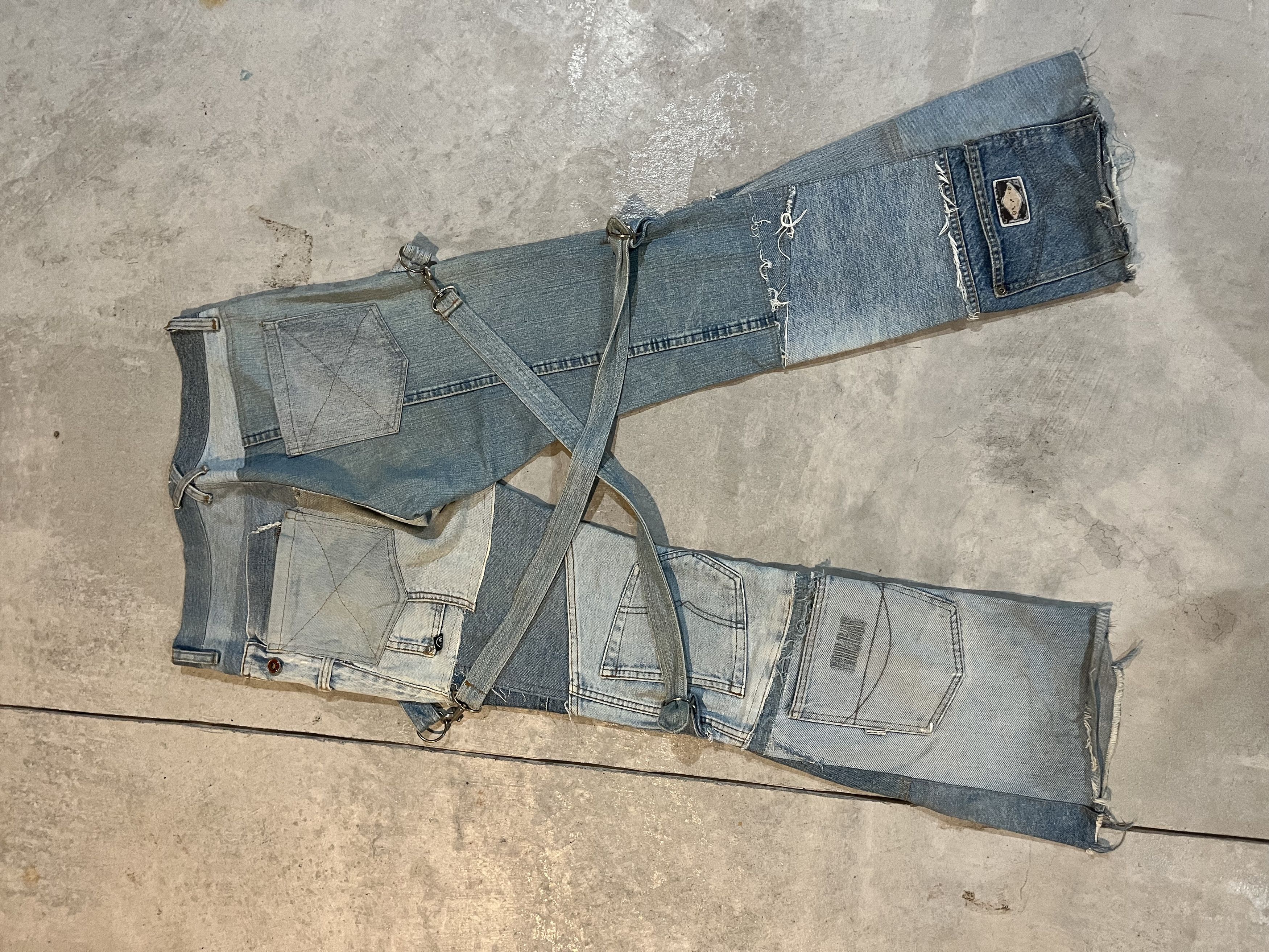 20471120 Patchwork "Star" Bondage Flare denim Size US 32 / EU 48 - 2 Thumbnail