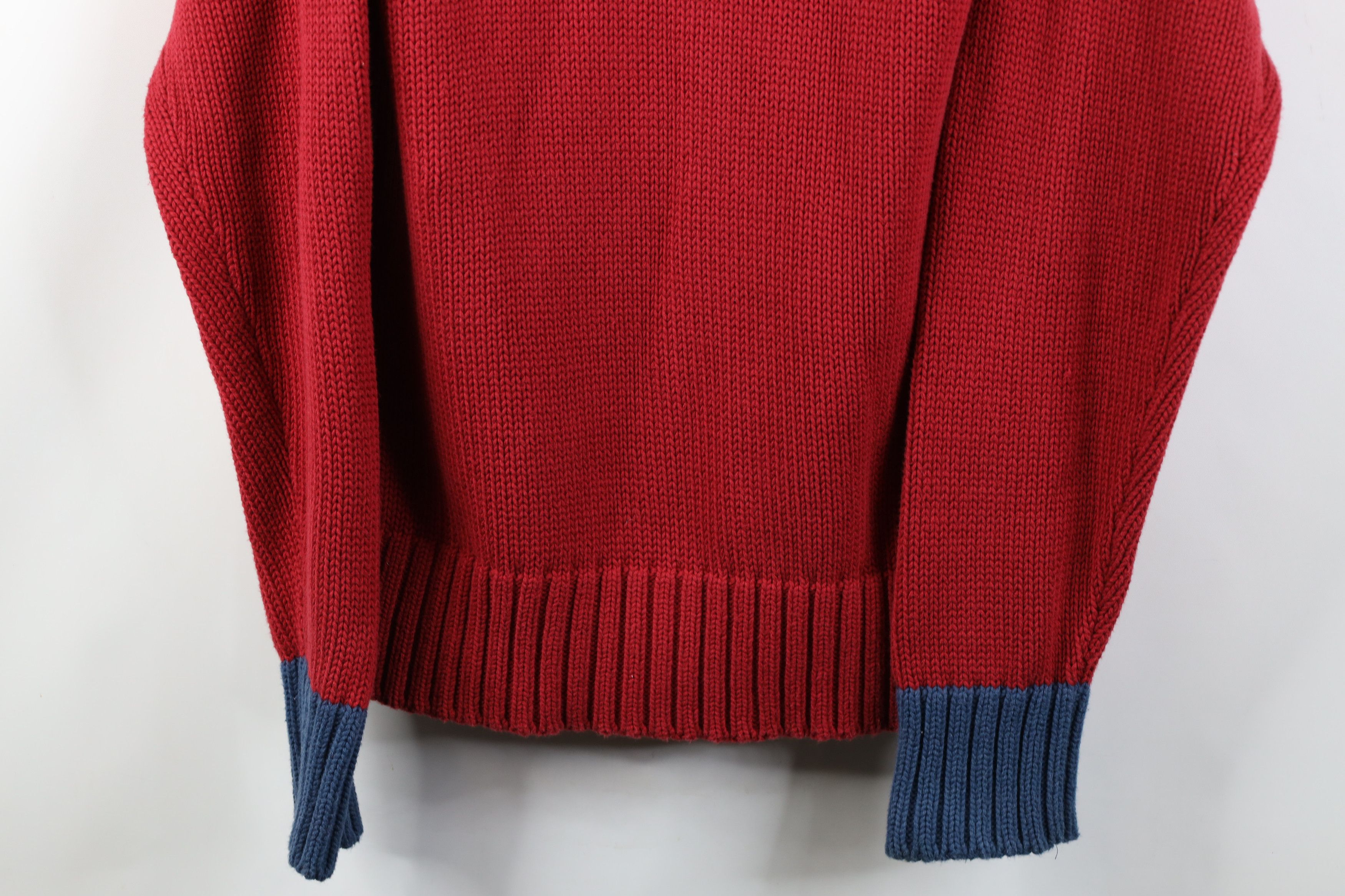 Tommy Hilfiger Vintage 90s Y2K Tommy Hilfiger Cotton Ribbed Knit Sweater Size US L / EU 52-54 / 3 - 3 Thumbnail