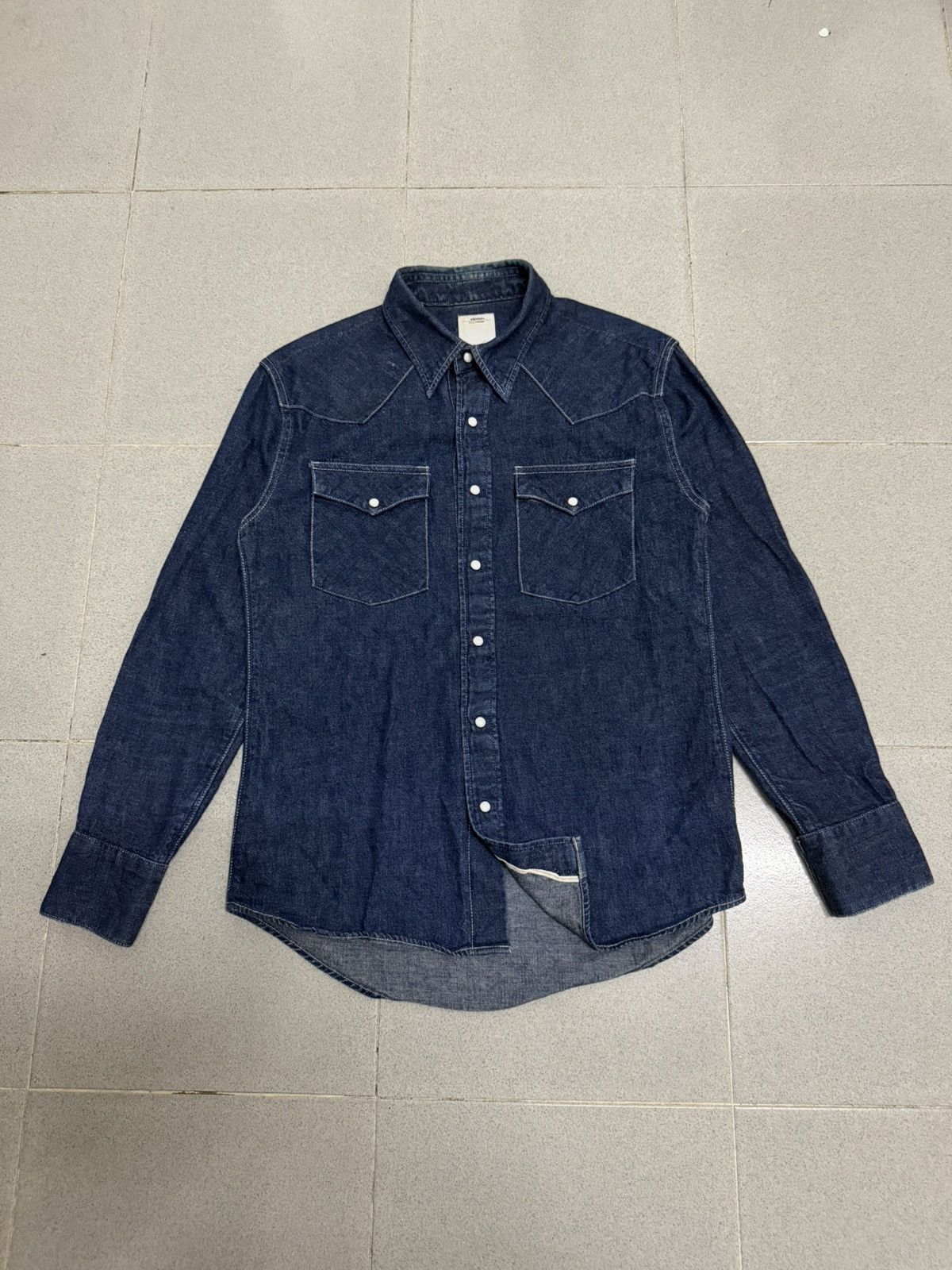 Visvim Visvim waterdrop cowboy selvedge denim shirt Size US M / EU 48-50 / 2 - 3 Thumbnail