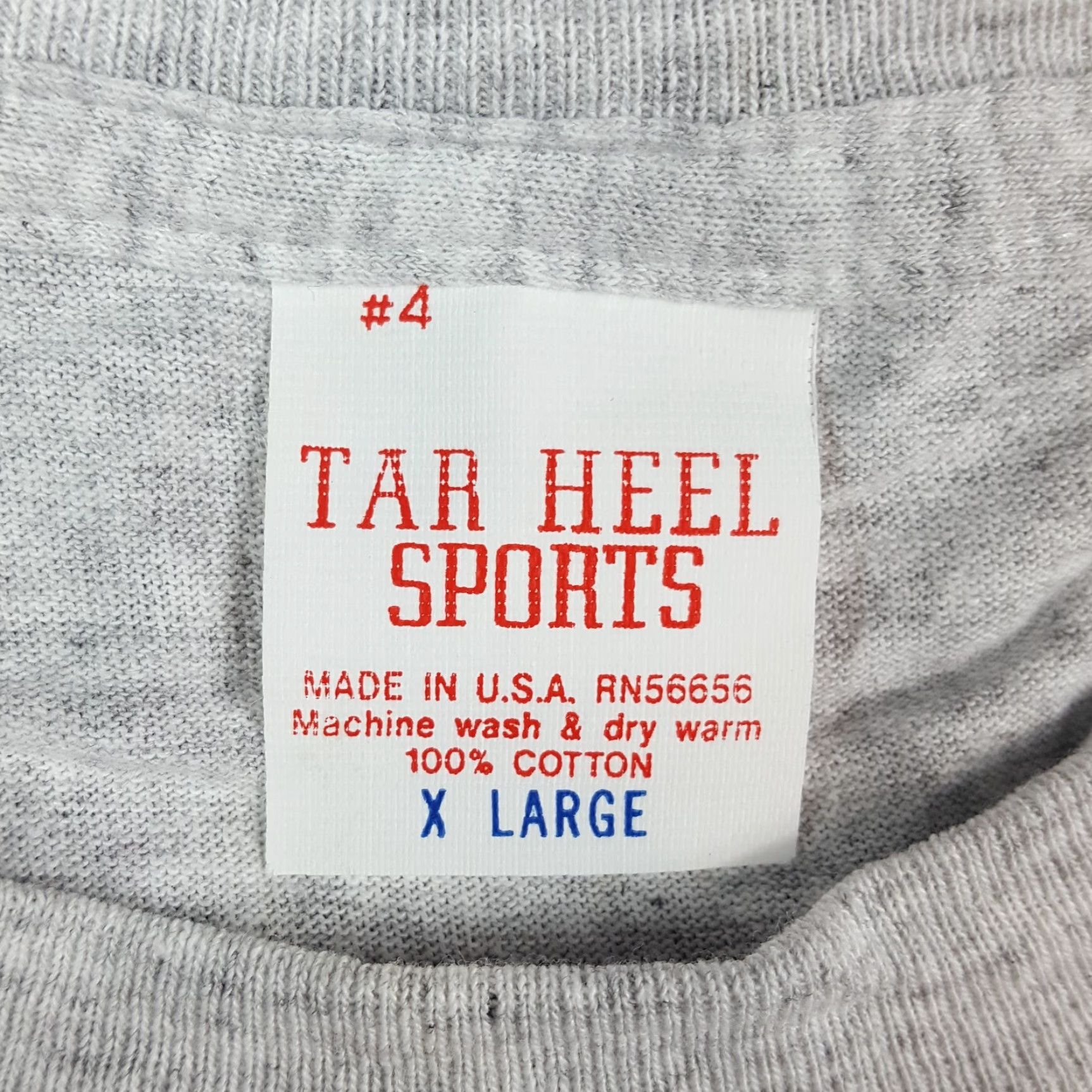 Vintage VINTAGE Tar Heel Sports Men's T-Shirt XL Heather Gray 90s Retro Music Band USA Made Short Sleeve Size US XL / EU 56 / 4 - 5 Thumbnail