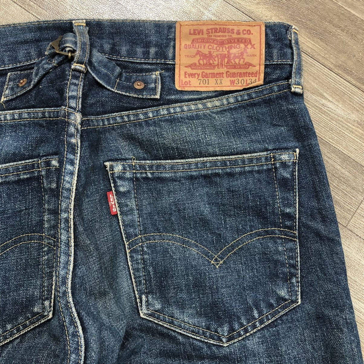 Levi's × Levi's Vintage Clothing × Vintage 🇯🇵 1990s Levis 701xx Selvedge Buckle Back Faded Blue Jeans Size US 30 / EU 46 - 21 Thumbnail