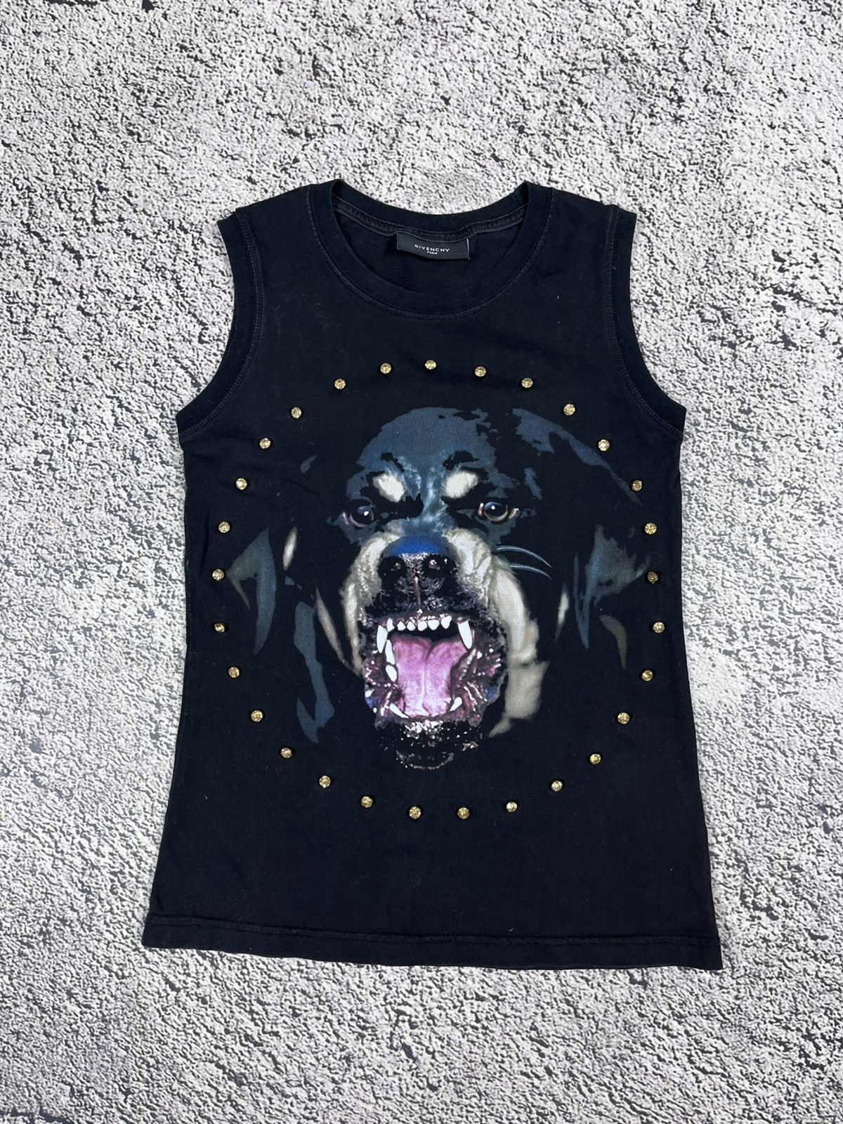 Vintage Big Logo Givechy style sleeveless tank top S