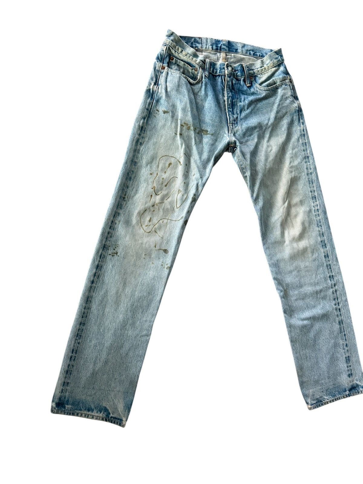 Blue Blue Japan DISTRESS FADED JAPAN BRAND VINTAGE BLUE-BLUE JAPAN SELVEDGE Size US 31 - 2 Thumbnail