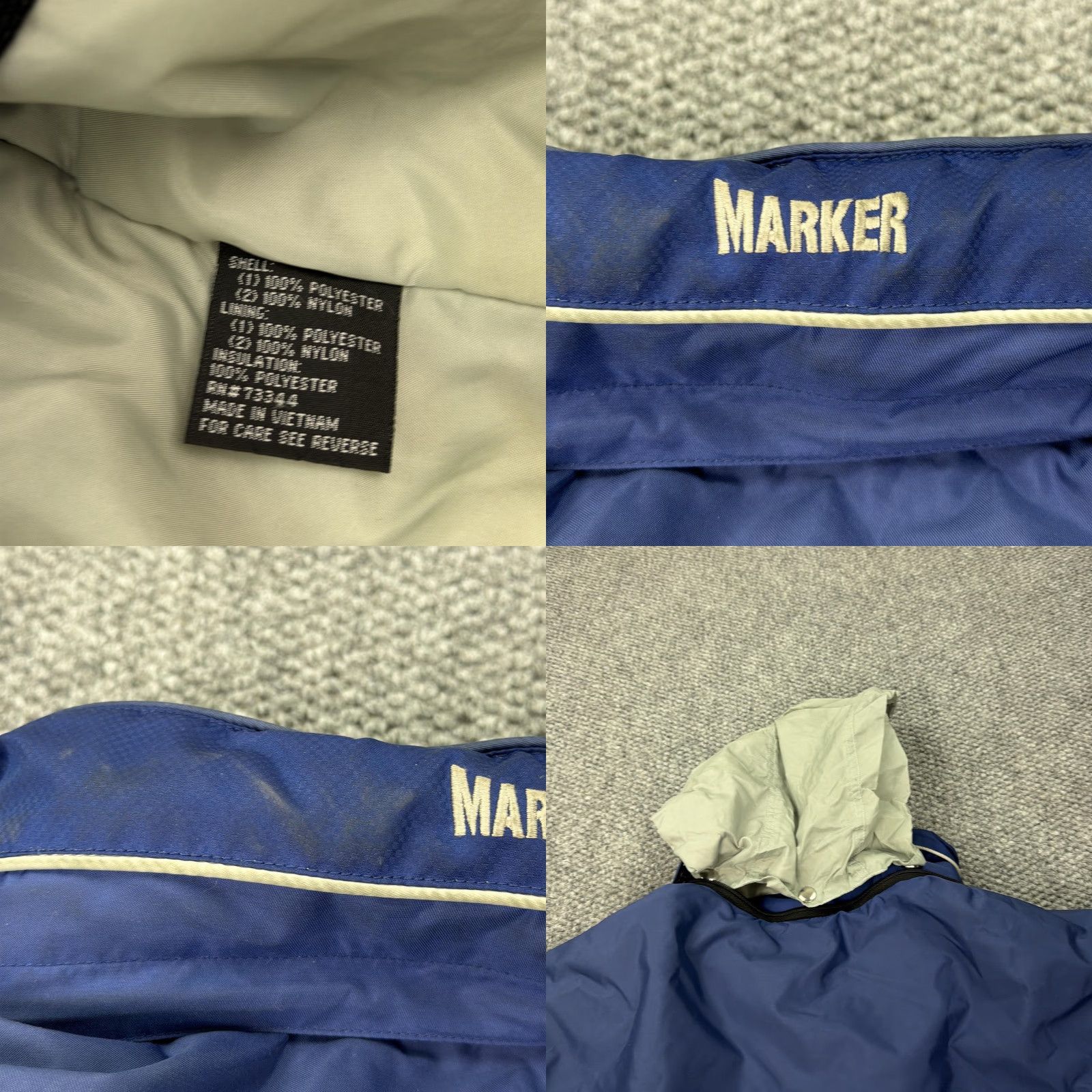 Barker Marker Ski Jacket Womens 12 Blue Hooded Insulated Snow Winter Coat Ski Vtg Size XL / US 12-14 / IT 48-50 - 9 Thumbnail