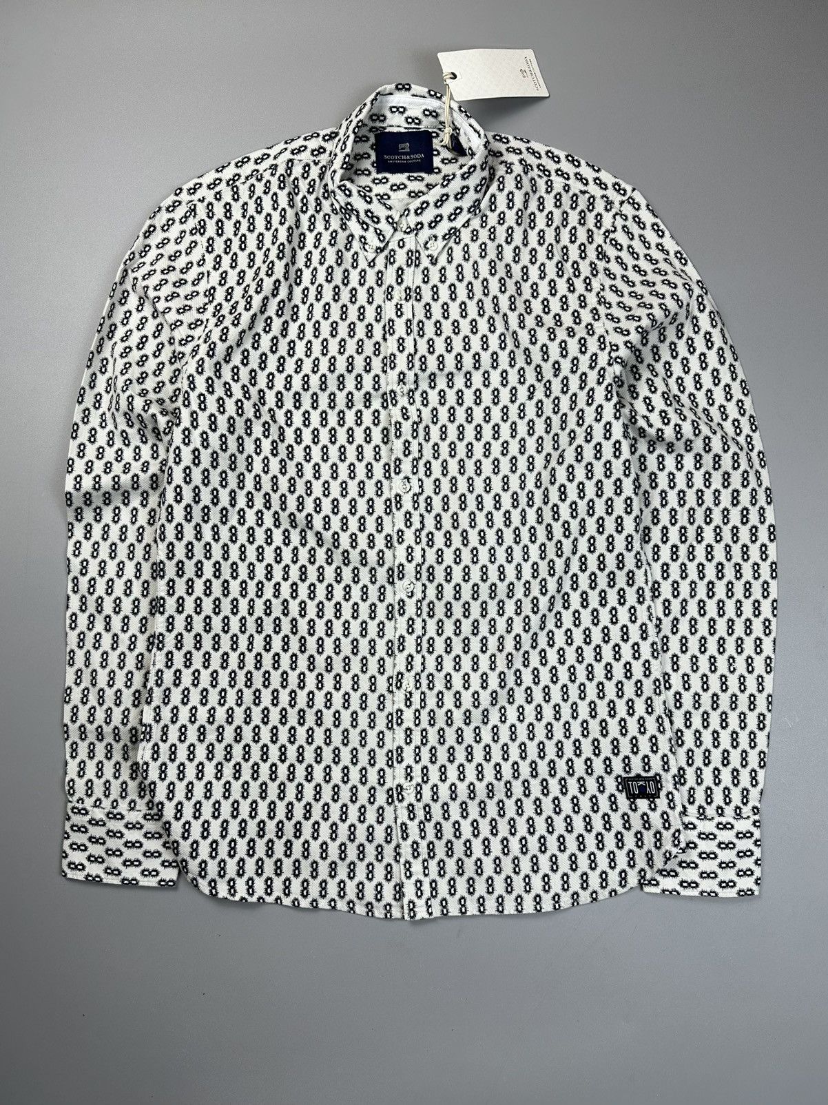 Scotch & Soda Scotch&Soda Office Style monogram button shirt Size US L / EU 52-54 / 3 - 1 Thumbnail