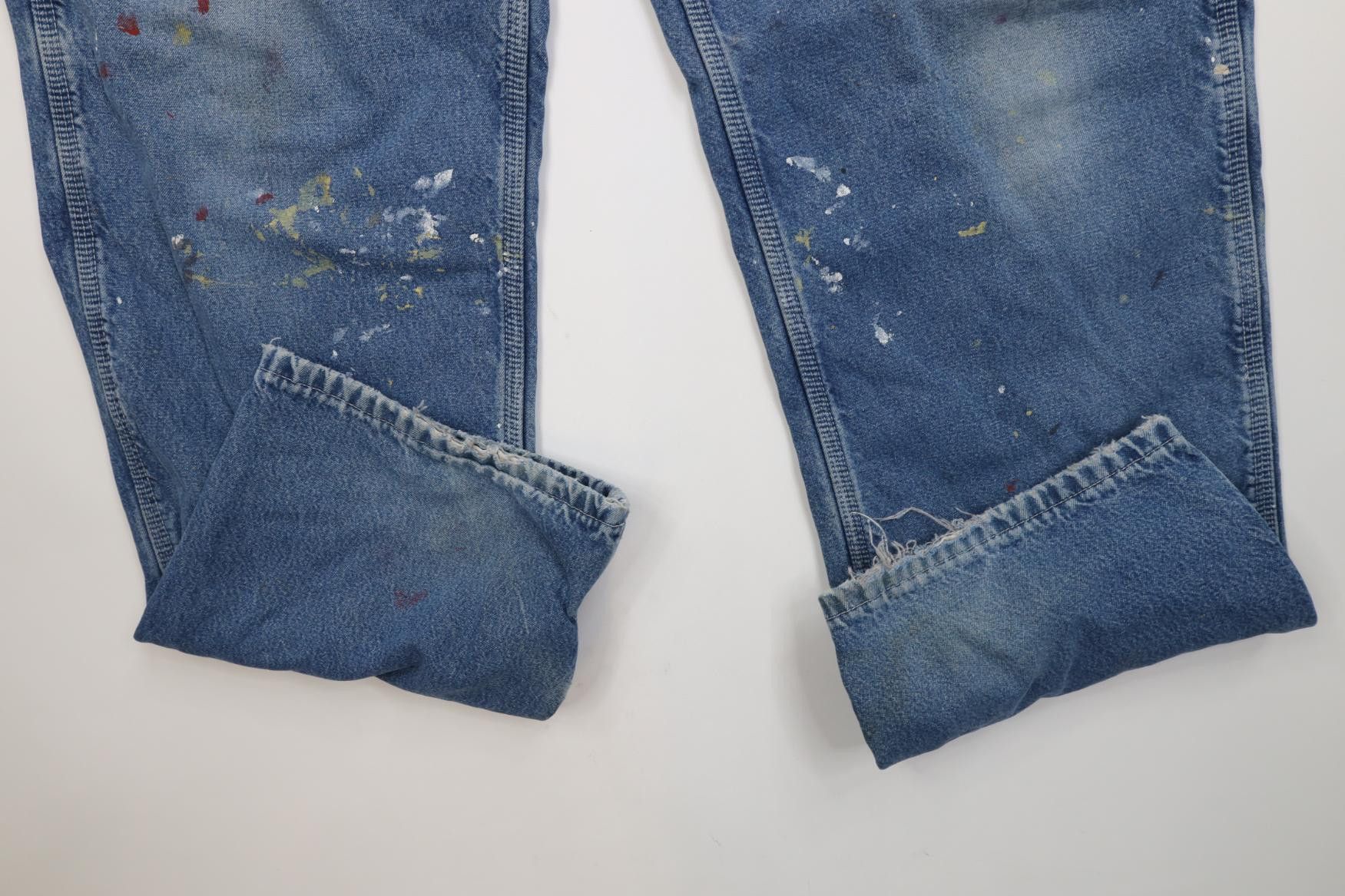 Carhartt Vintage 90s Carhartt Flannel Lined Wide Leg Dungaree Jeans Size US 36 / EU 52 - 6 Thumbnail