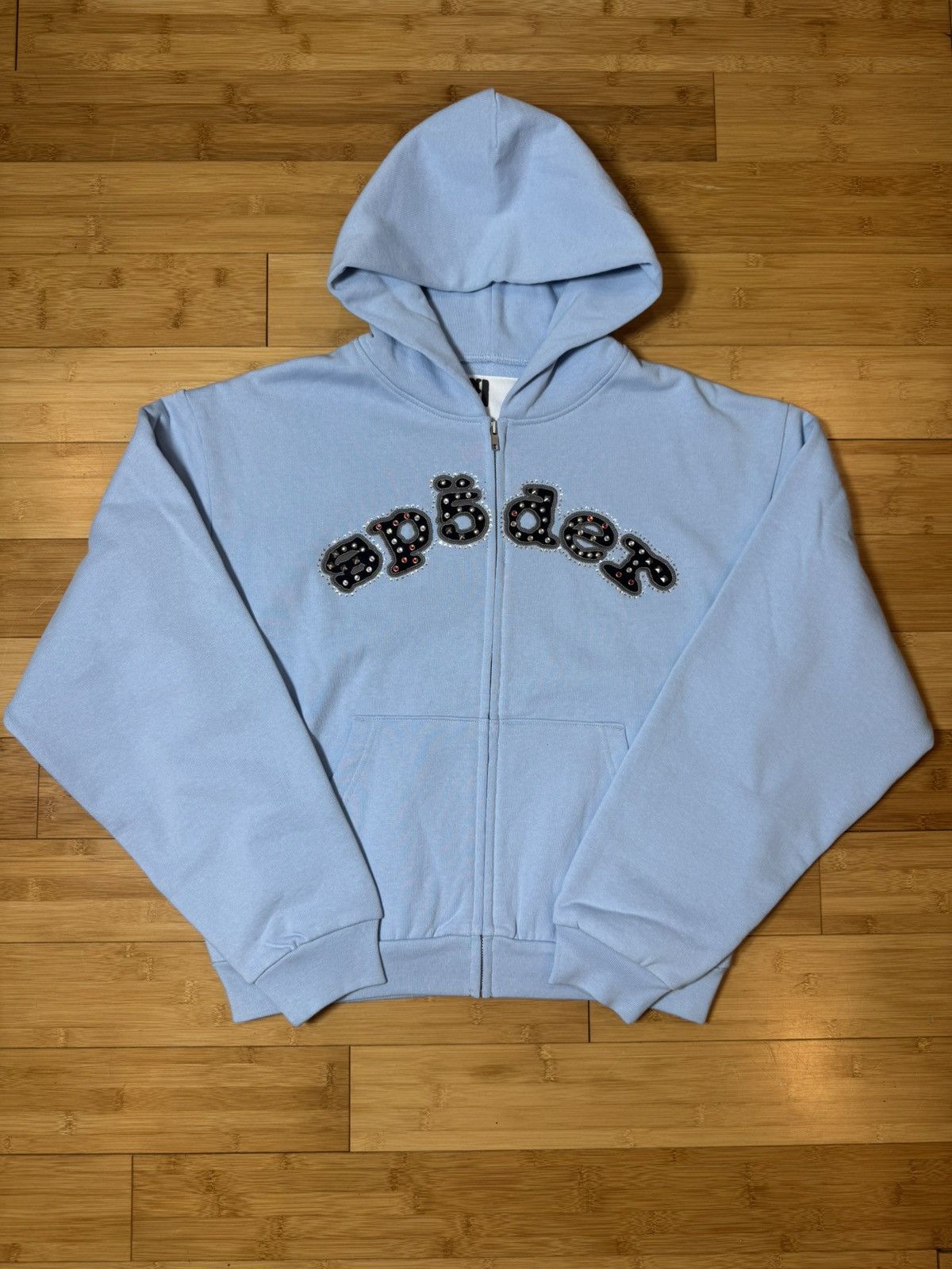 Sp5der Sp5der Mixed Stone OG V2 Zip Hoodie - Rock Blue Size M Size US M / EU 48-50 / 2 - 1 Thumbnail