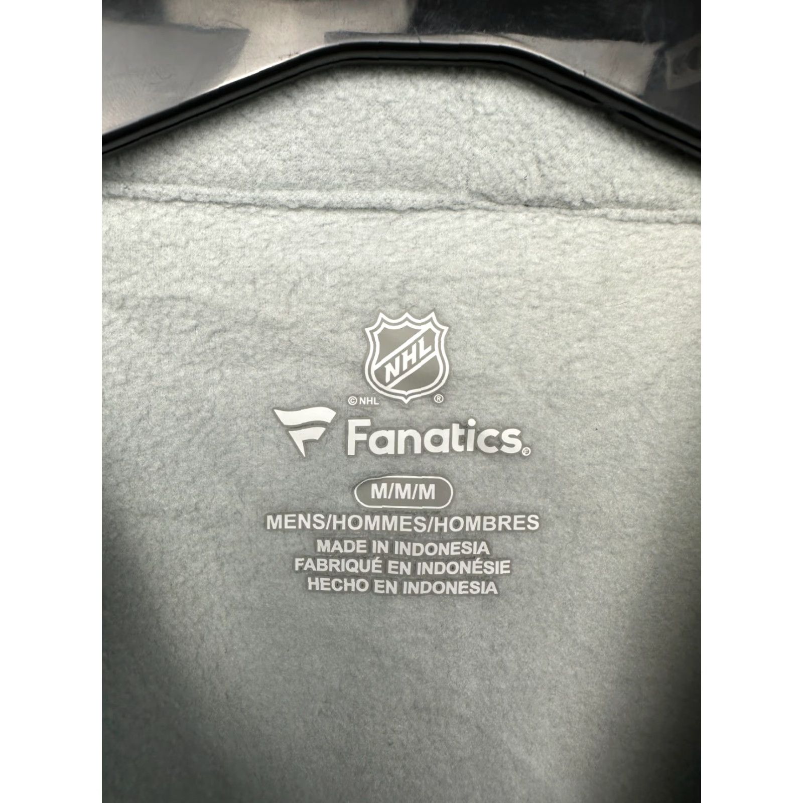 NHL NHL Pittsburgh Penguins Mens Jacket Category: Jacket 1/4 Zip Fleece Gray Size M Logo Size US M / EU 48-50 / 2 - 4 Thumbnail
