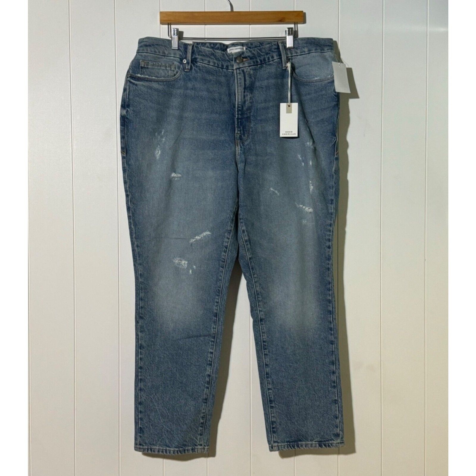Good American Good American Womens 15 NWT Good Classic Jeans Skinnyish Size 39" - 3 Thumbnail