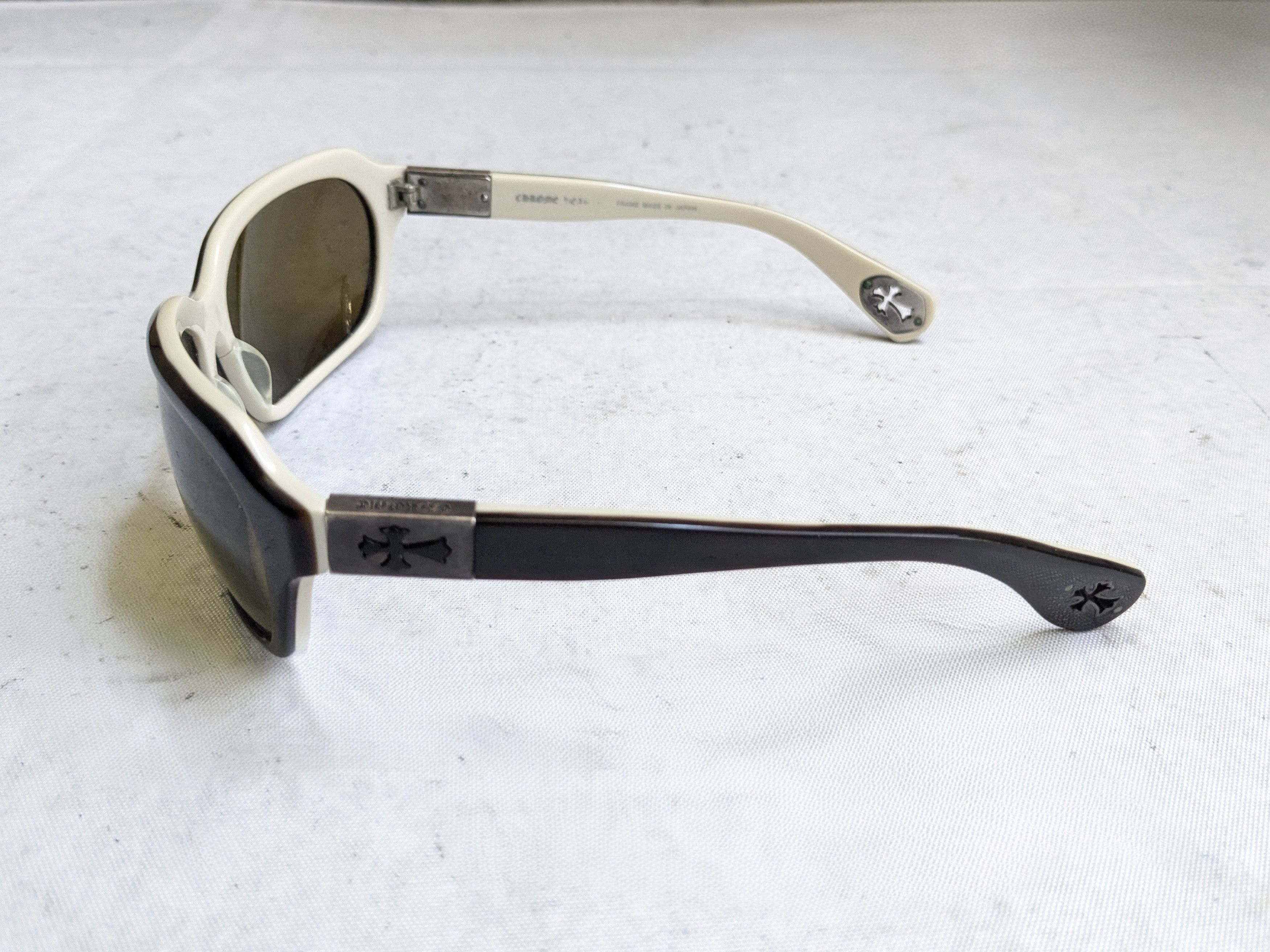 Chrome Hearts Chrome Hearts Sunglasses Injected Green Brown Cross Size ONE SIZE - 5 Thumbnail