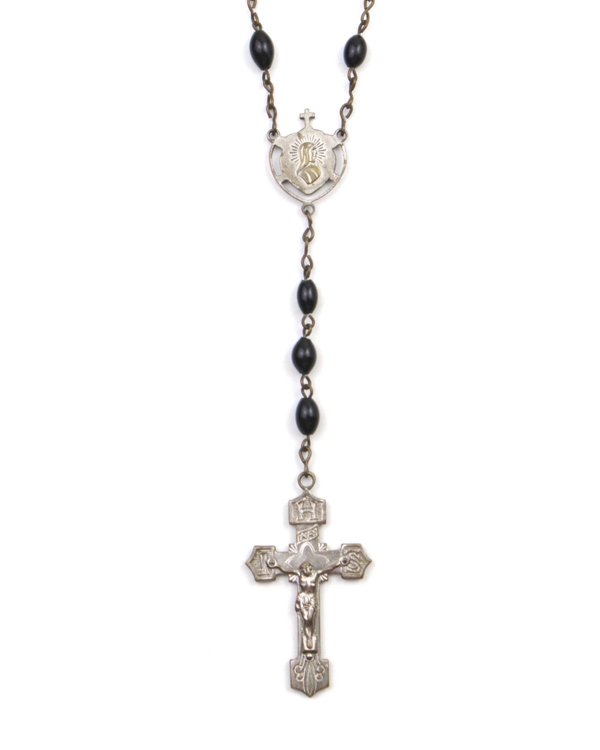 Vintage 2000S JAPANESE MADE CATHOLIC ROSARY BEADS CRUCIFIX NECKLACE Size ONE SIZE - 6 Thumbnail