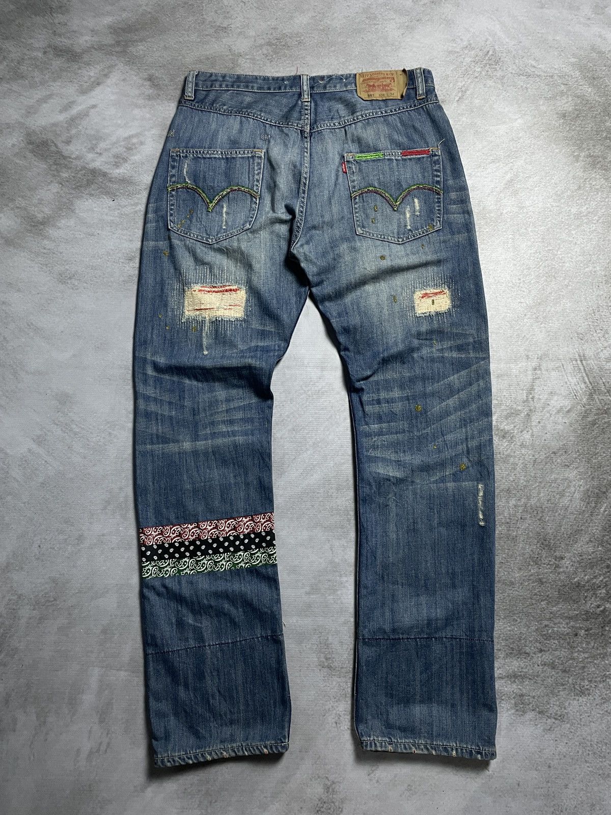 CLOT × Levi's Clot X Levi’s 501 Crash Patch Denim Pants Size US 36 / EU 52 - 21 Thumbnail