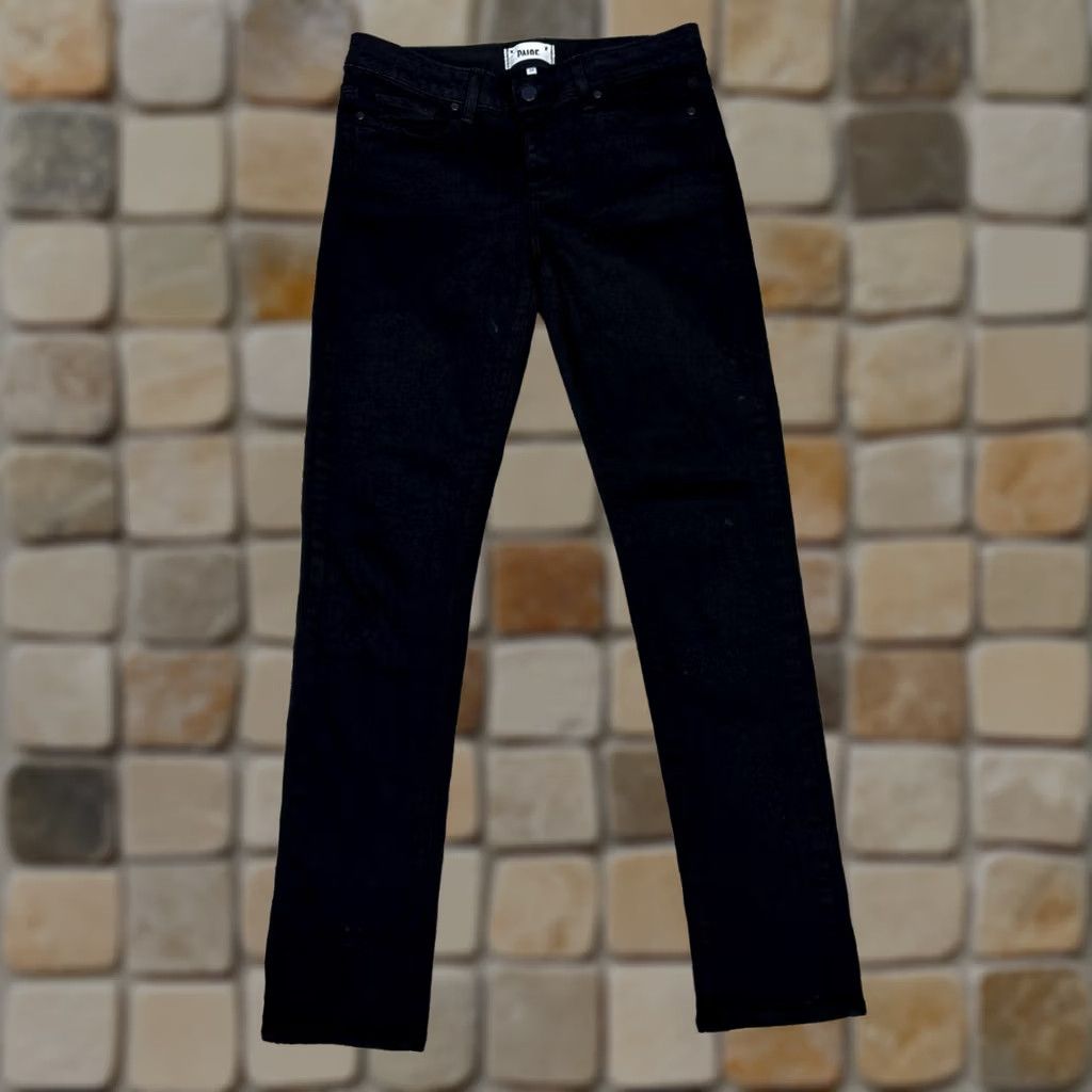 Paige PAIGE Skyline Skinny Jeans Womens 29 Black Dark Wash Denim Cotton Mid Rise 30x31 Jeans Size 29" - 1 Thumbnail