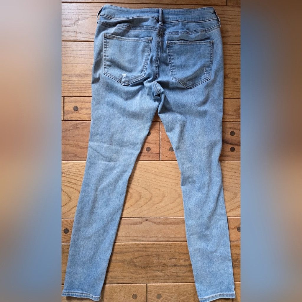 Kohl's SO Distressed Light Blue Women's Skinny Jeans Size 29" - 3 Thumbnail
