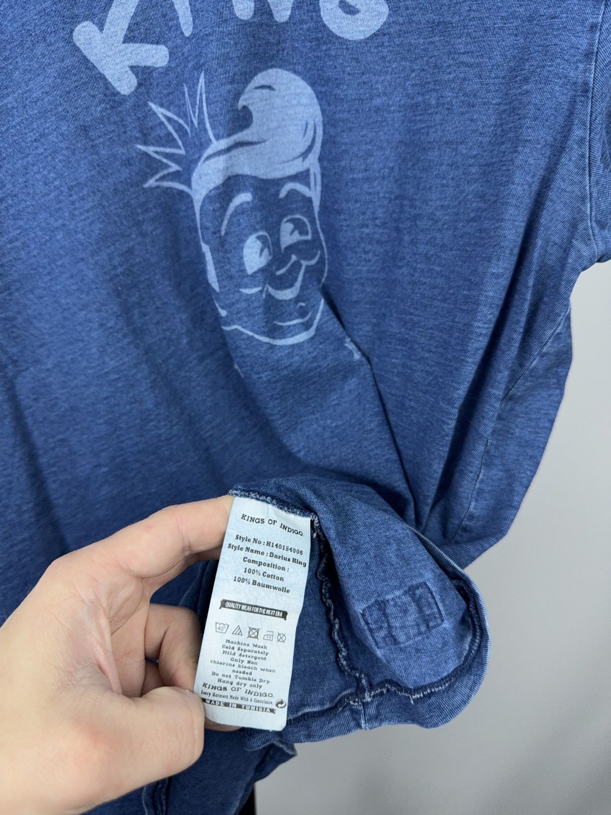 Kings Of Indigo 00s Japanese KOI Kings of Indigo Graphic Indigo Dyed T-Shirt Size US M / EU 48-50 / 2 - 8 Thumbnail