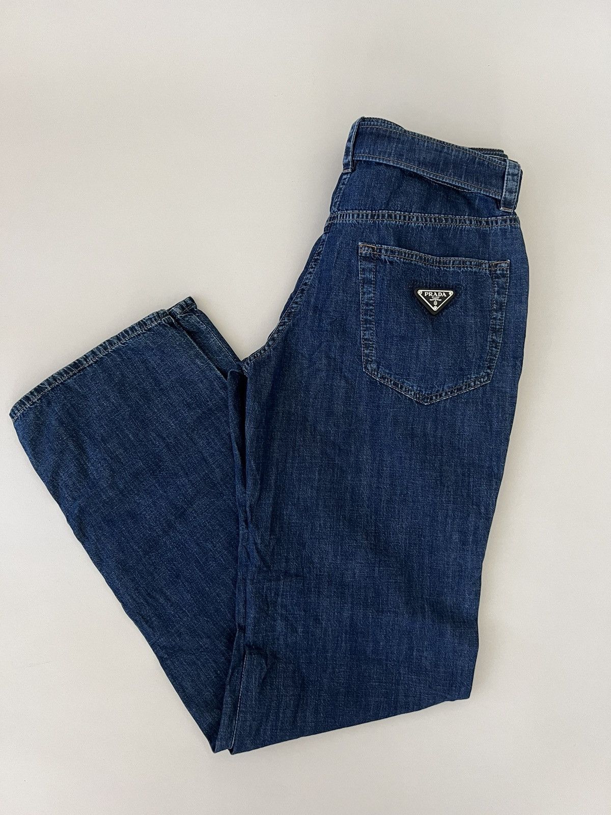 Prada Prada Triangle Logo Denim Pants Size US 28 / EU 44 - 1 Thumbnail