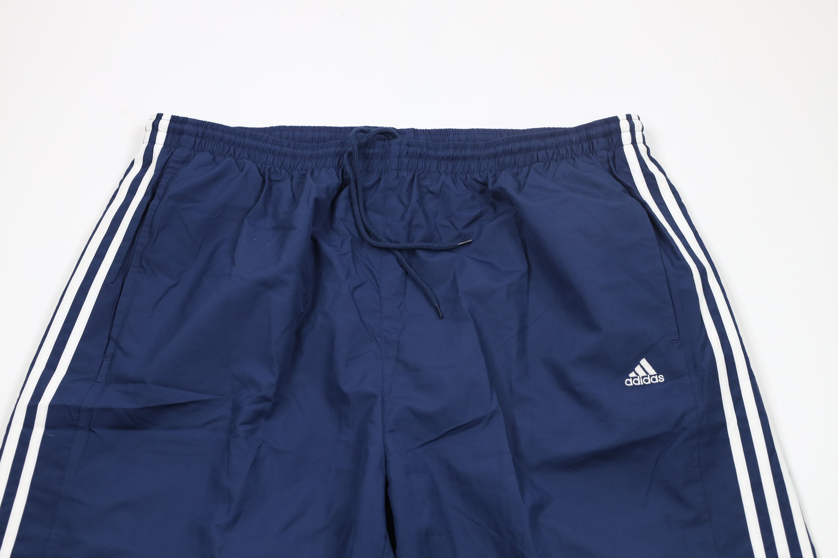 Adidas × Vintage Vintage Y2K 2004 Adidas Striped Lined Wide Leg Pants Blue Size US 40 / EU 56 - 2 Thumbnail