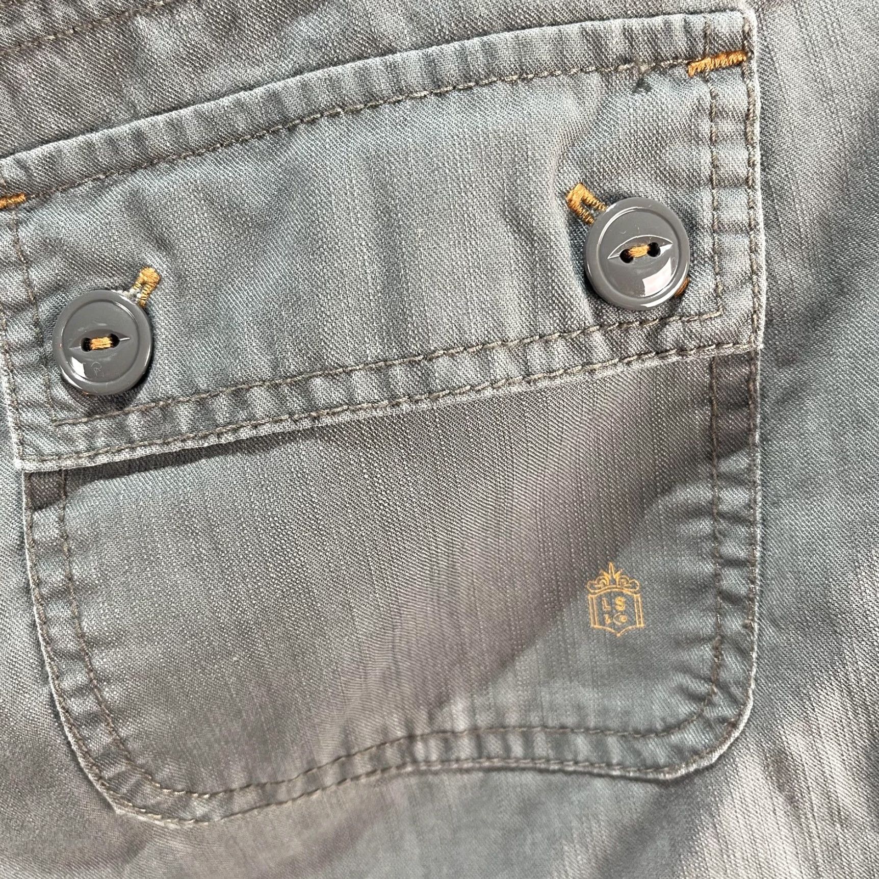 Levi's Levi's Chino Shorts Womens 14 Gray 100% Cotton Cuffed Pockets Flat Front Tab Twills Vintage 1955 LSC Womens Size 36" / US 14 / IT 50 - 3 Thumbnail