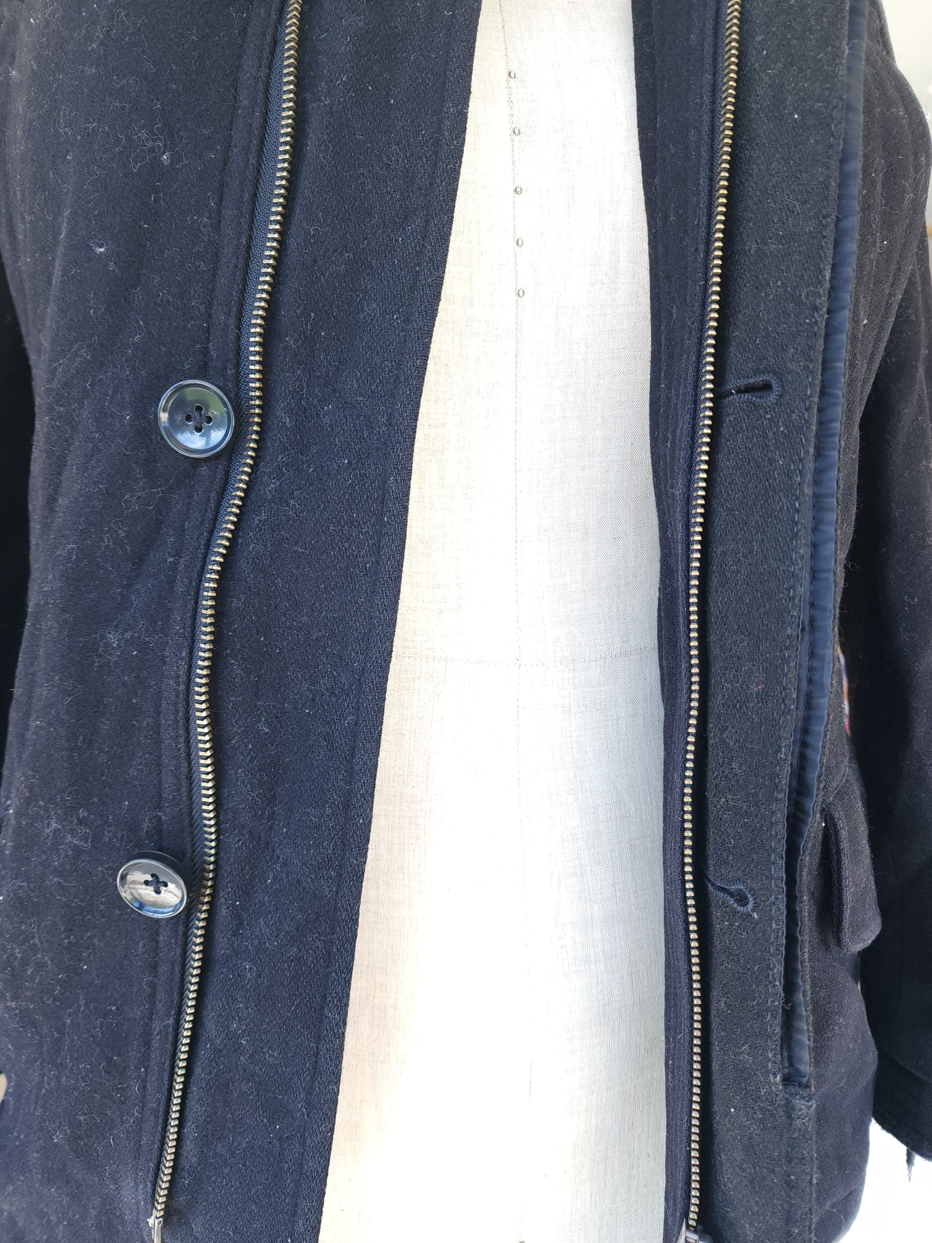 Katharine Hamnett London Vintage Wool Jacket by Katharine Hamnett – 80s Punk Style Size M / US 6-8 / IT 42-44 - 13 Thumbnail