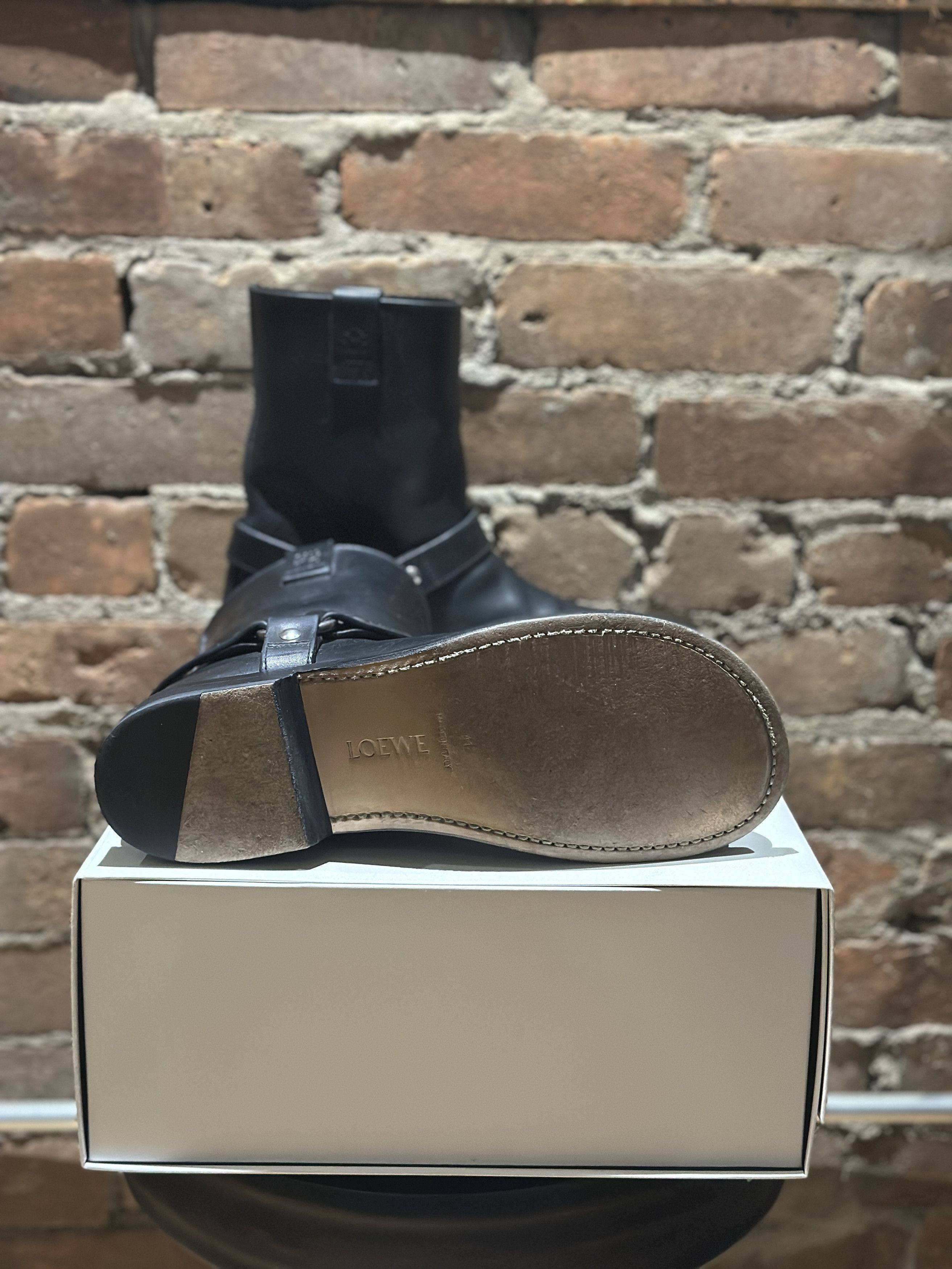 Loewe LOEWE Campo Leather Harness Biker Boots – Black (EU 41) Size US 8 / EU 41 - 7 Thumbnail