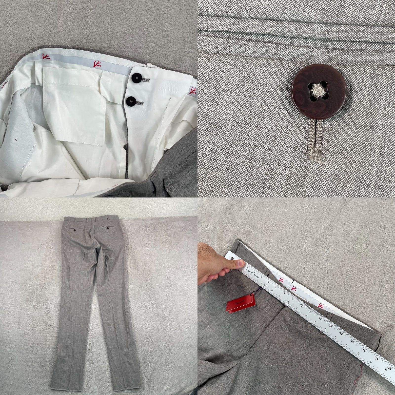 Isaia VINTAGE Isaia Napoli Wool Flat Front Trousers Pants Men EU48 US32 Medium Brown NWT 250 Size US 32 / EU 48 - 8 Thumbnail