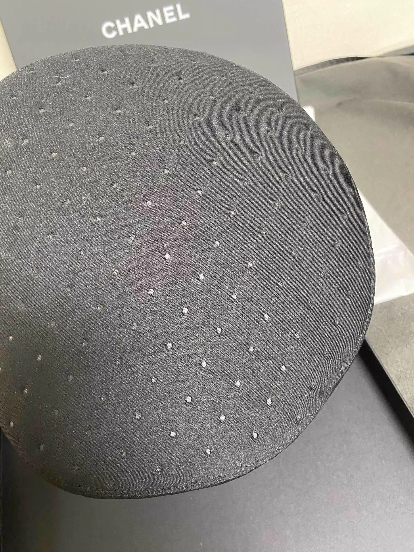 Chanel Chanel Black Polka Dot Mini Logo Beret M 97 New Size ONE SIZE - 6 Thumbnail