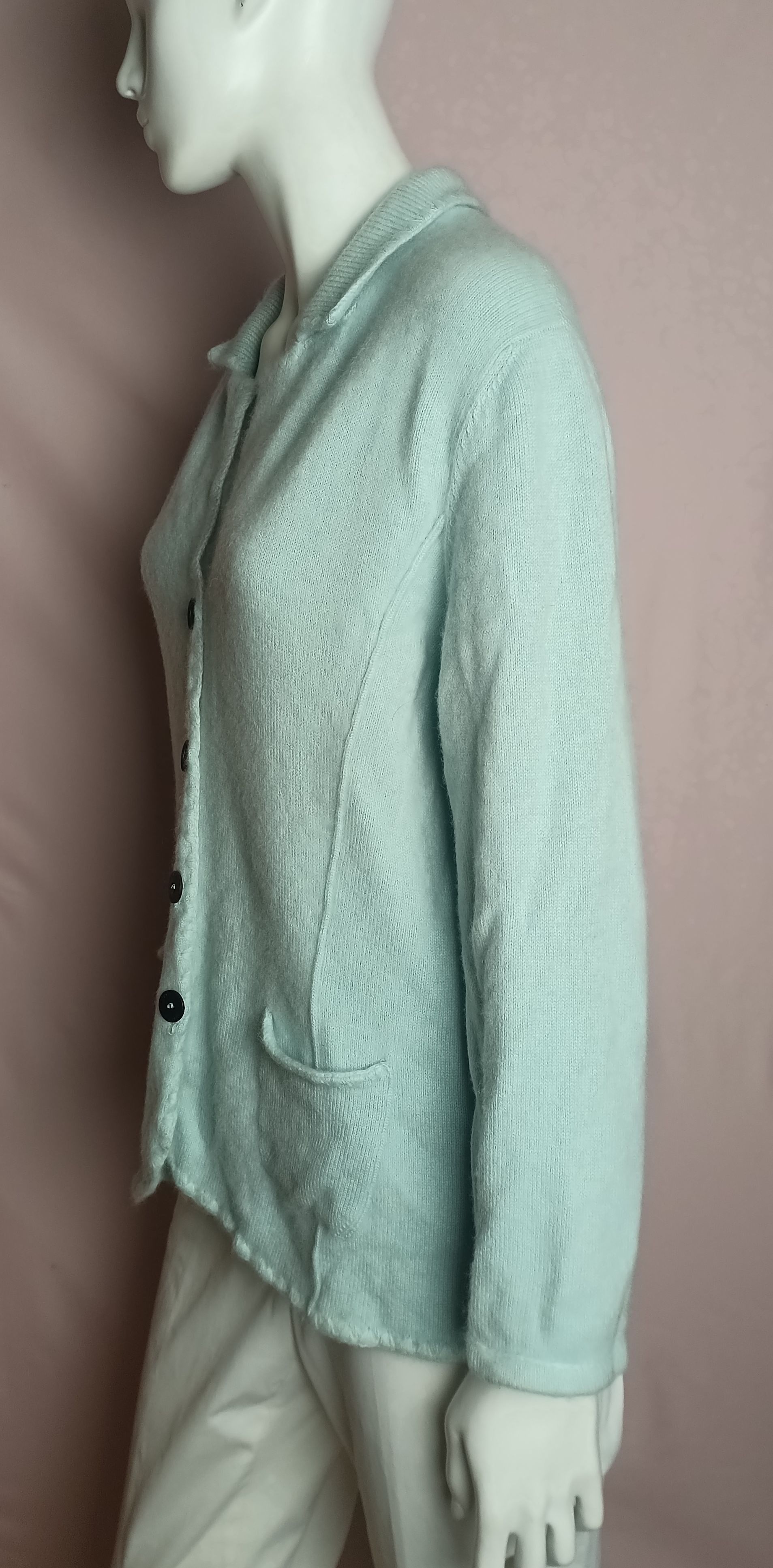 Other LUNARIA Cashmere Light Blue Cardigan IT 50 Size L / US 10 / IT 46 - 2 Thumbnail