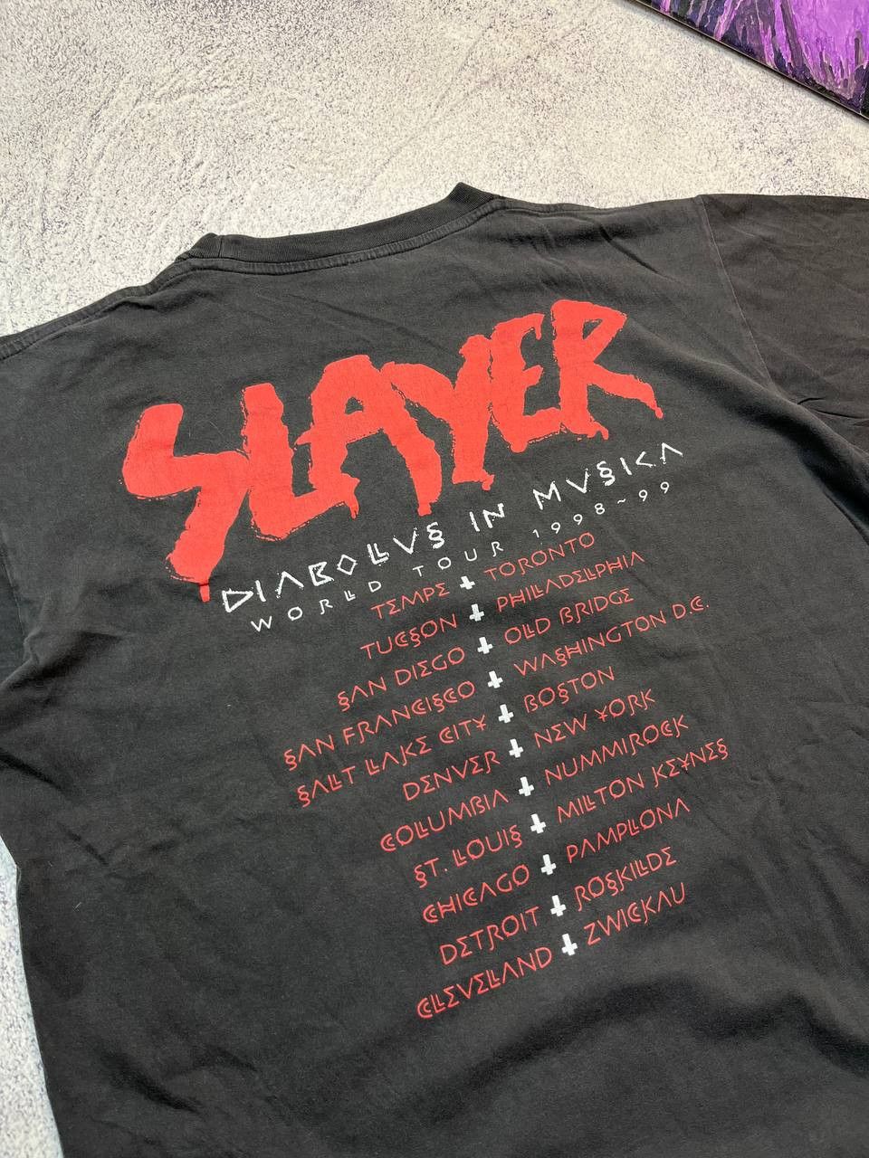 Vintage Vtg 1998 Slayer Diabolus in Musica T-Shirt Travis Scott Size US L / EU 52-54 / 3 - 2 Thumbnail