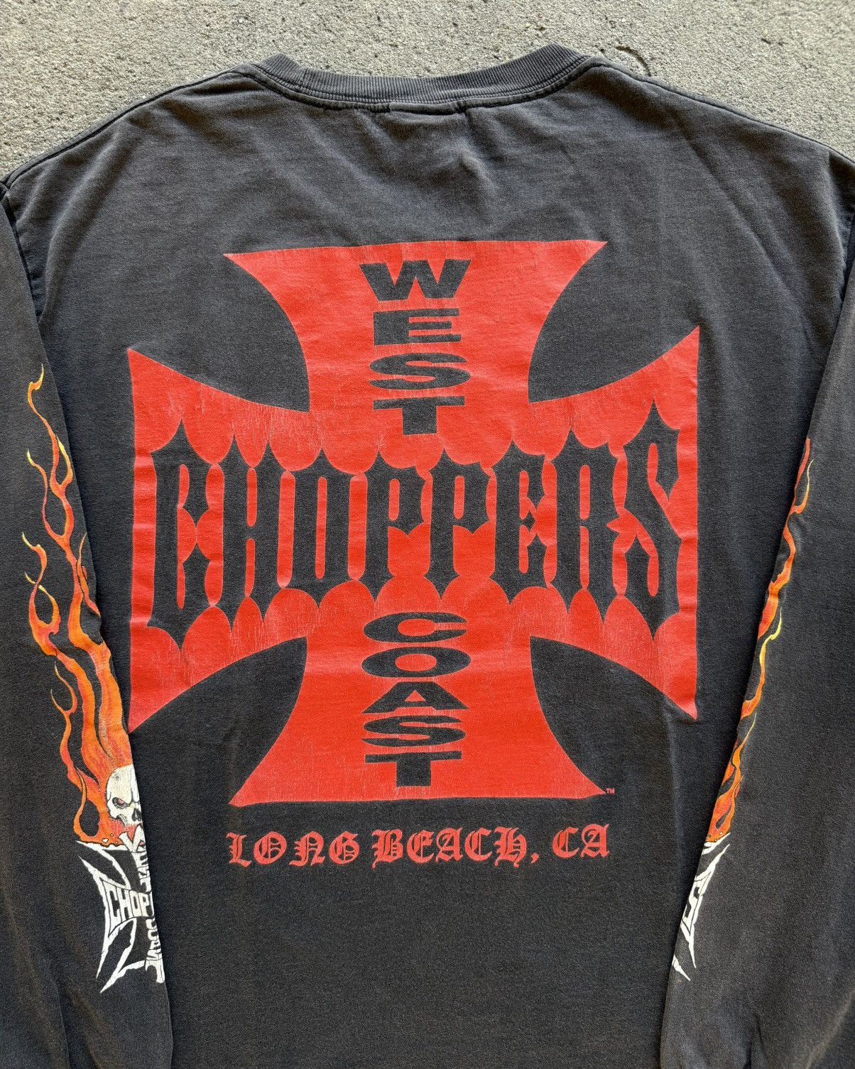 West Coast Choppers Vintage West Coast Choppers Skulls Fire Flames L/S Size US L / EU 52-54 / 3 - 4 Thumbnail