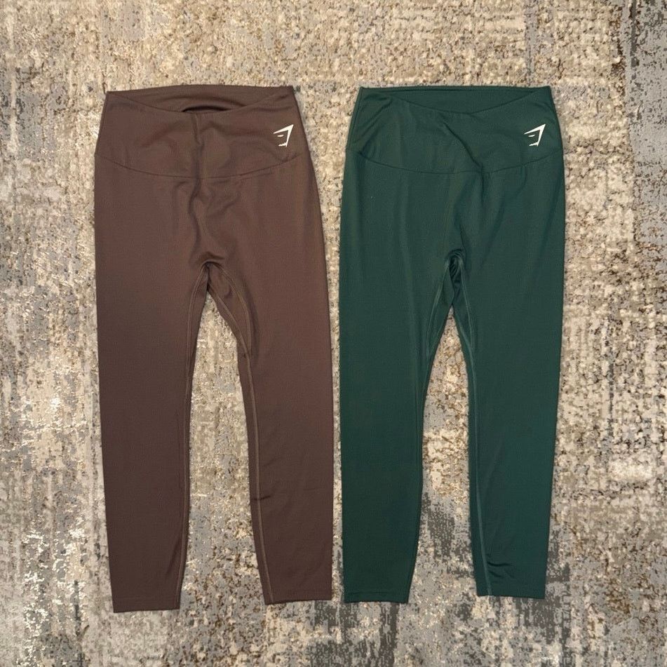 Gymshark Gymshark Green & Brown Leggings Size Large Size 24" / US 00 / IT 34 - 1 Thumbnail