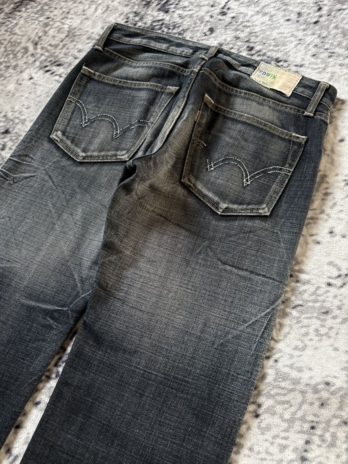 Edwin Edwin 502 Sulfur Denim Shadow Wash Jeans Size US 30 / EU 46 - 12 Thumbnail