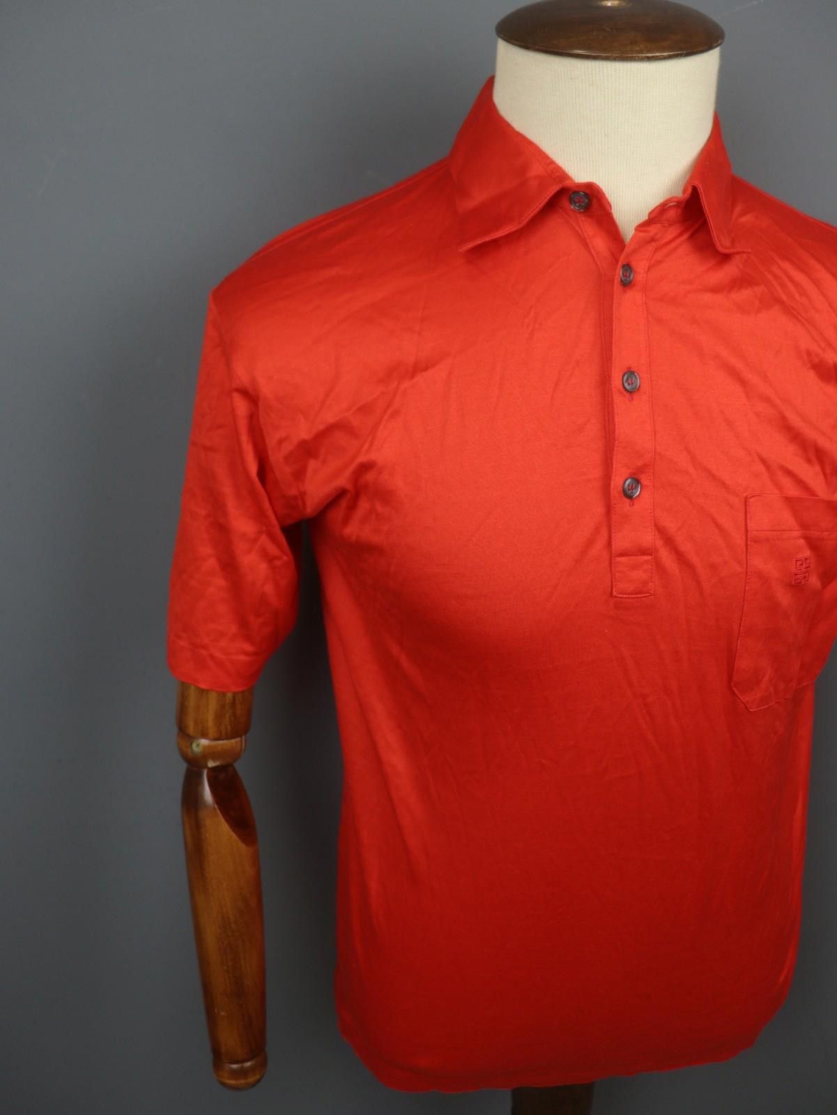 Givenchy Givenchy Red Cotton Collared Popover Polo Shirt Size L Size US L / EU 52-54 / 3 - 4 Thumbnail