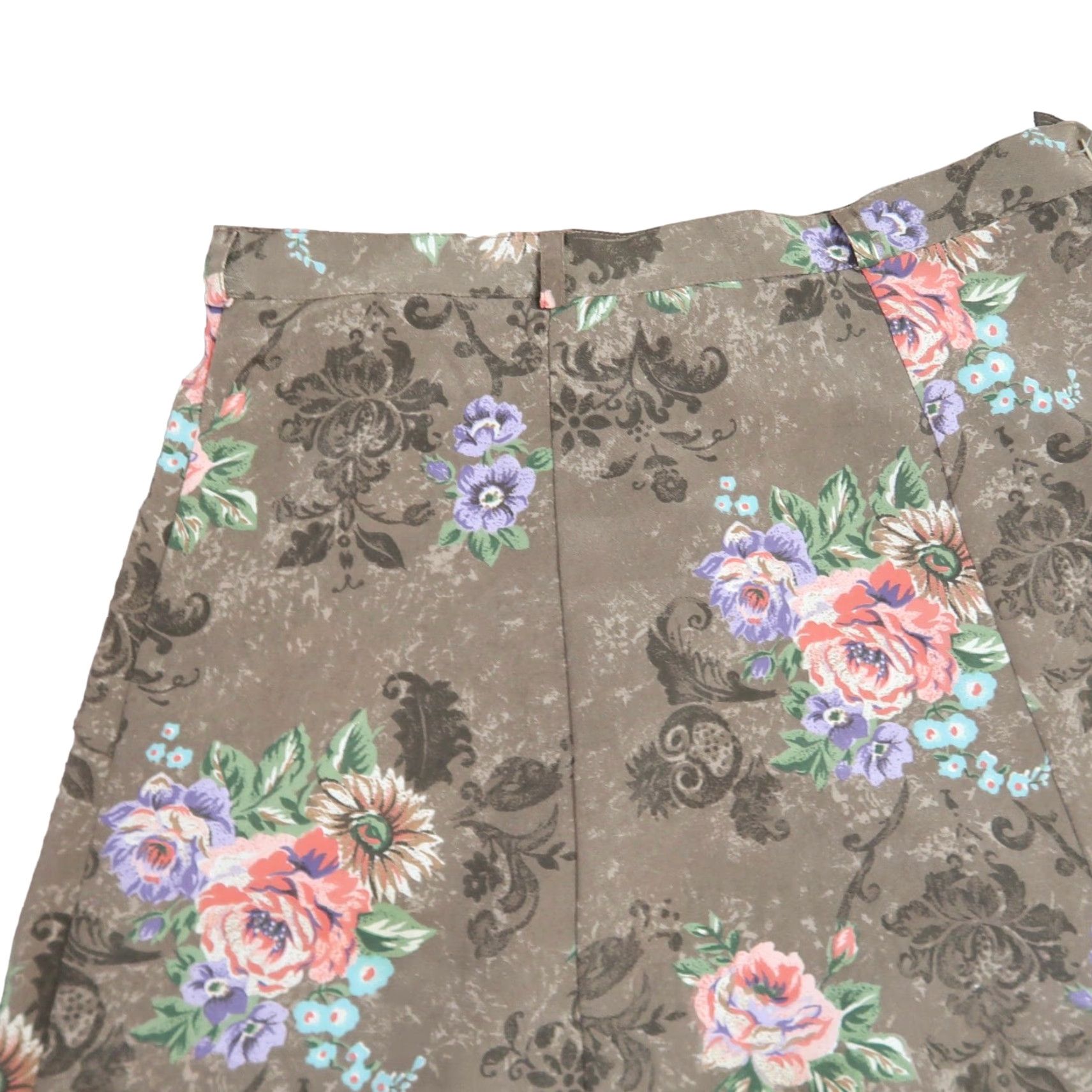 Vintage VINTAGE Bice Skirt A-Line Midi Floral Brown 90s Women Size 10 Skirt Midi Floral 90s Brown Womens Capable Seasonal Fall Spring Summer 10 Size 32" / US 10 / IT 46 - 2 Thumbnail
