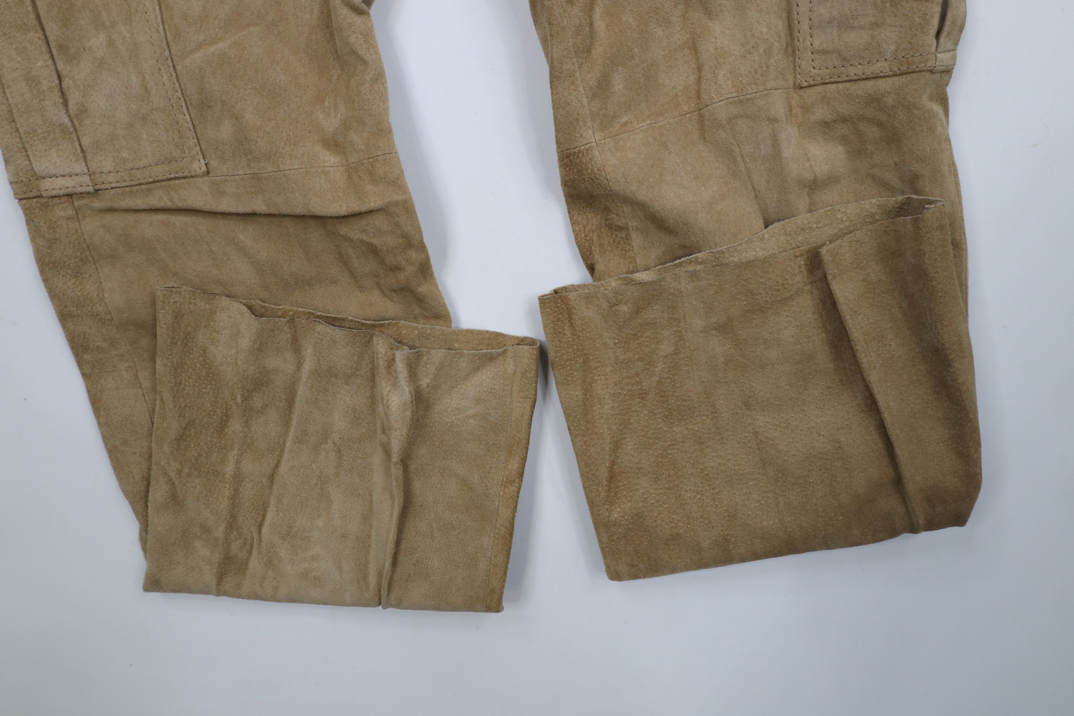 Vintage Vintage 90s Streetwear Flared Wide Leg Cargo Pants Beige Size 36" / US 14 / IT 50 - 5 Thumbnail