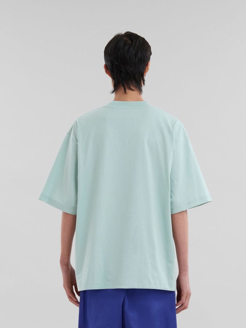 Marni o1f1d3z1125 Marni Logo T-Shirt in Light Green Size US M / EU 48-50 / 2 - 3 Thumbnail