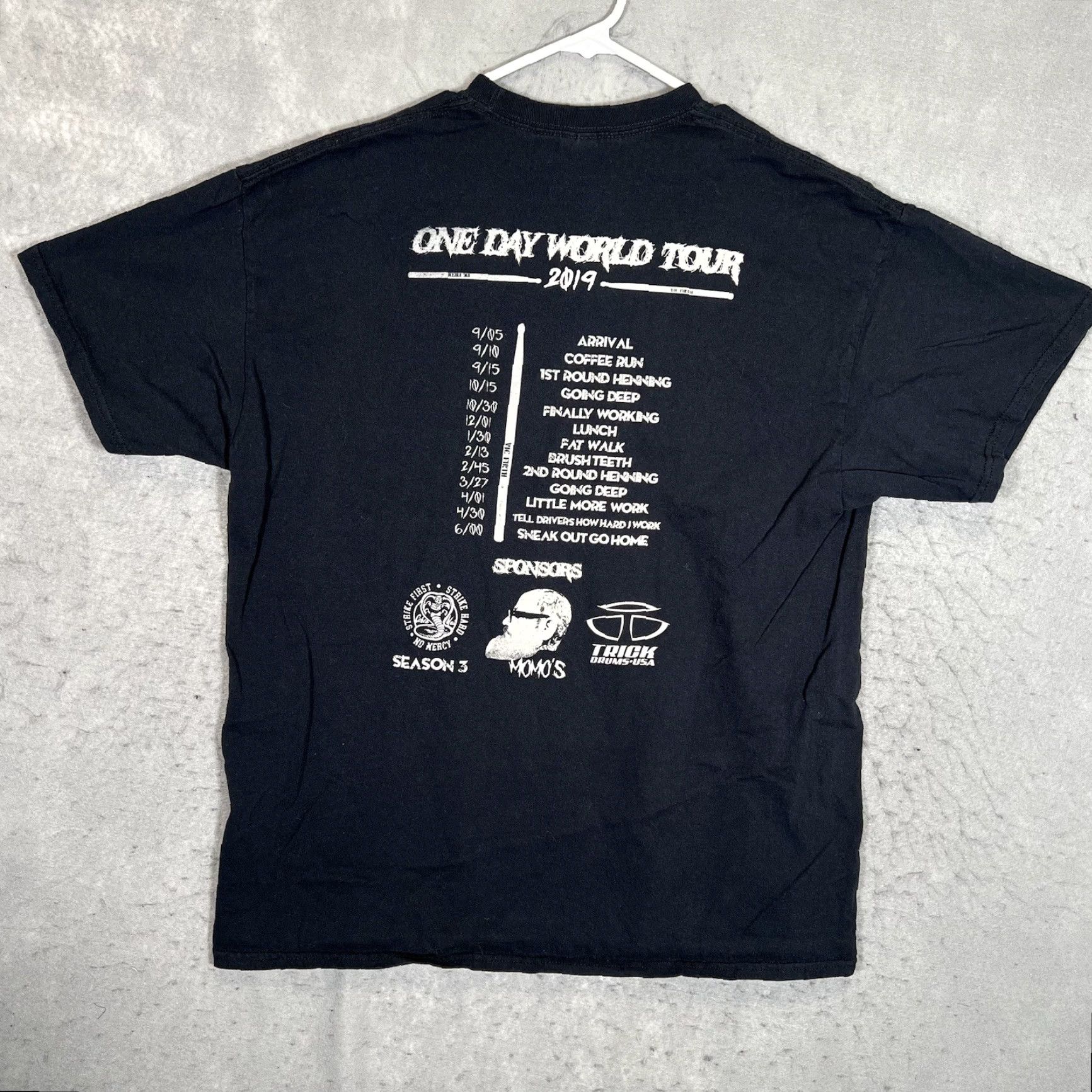 Gildan A1 Metal God One Day World Tour 2019 T Shirt Adult XL Black Mens Size US XL / EU 56 / 4 - 2 Thumbnail