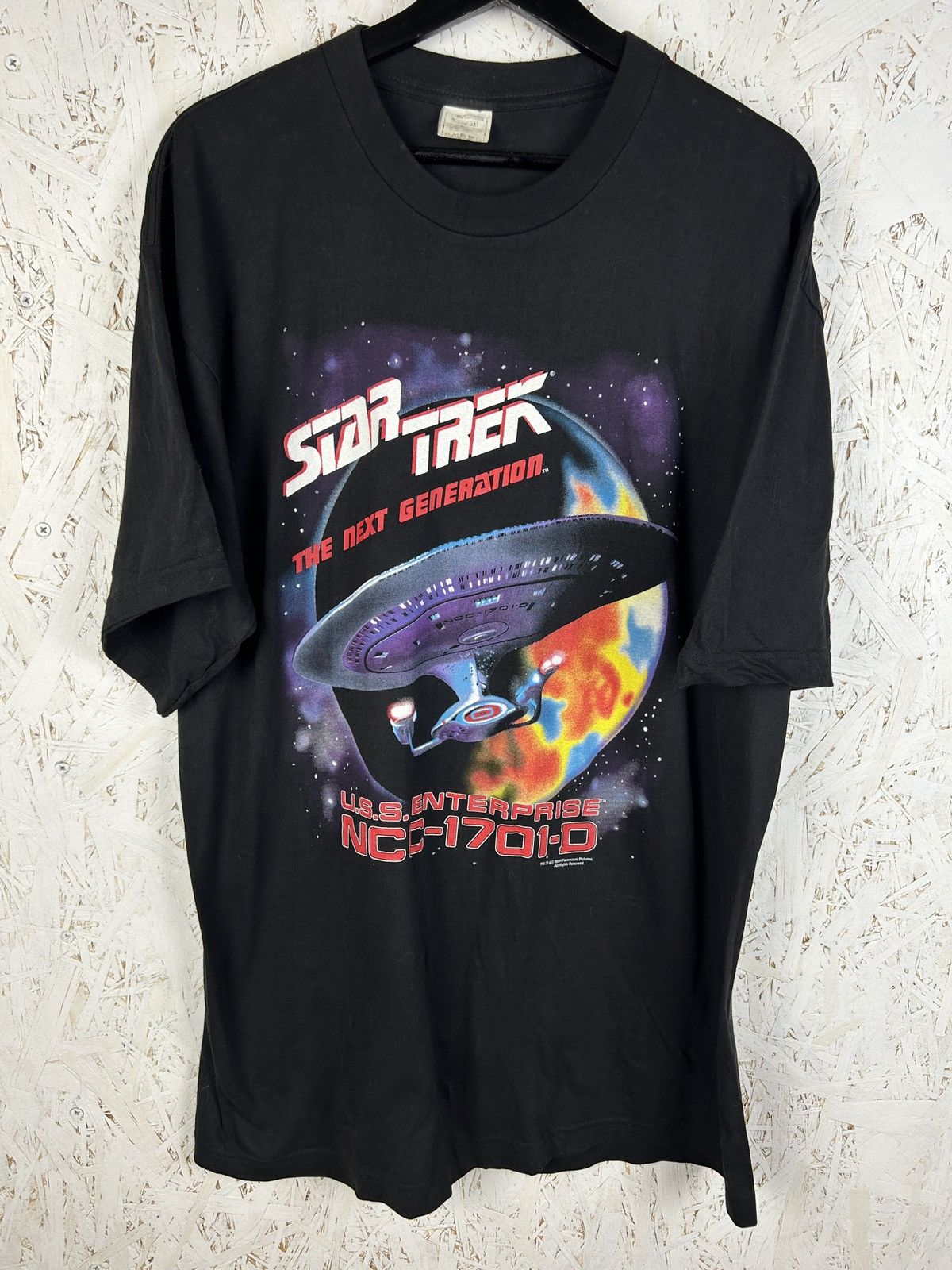 Vintage 90s Vintage Star Trek 1994 Next Generation Enterprise Tee XL Size US XL / EU 56 / 4 - 1 Thumbnail