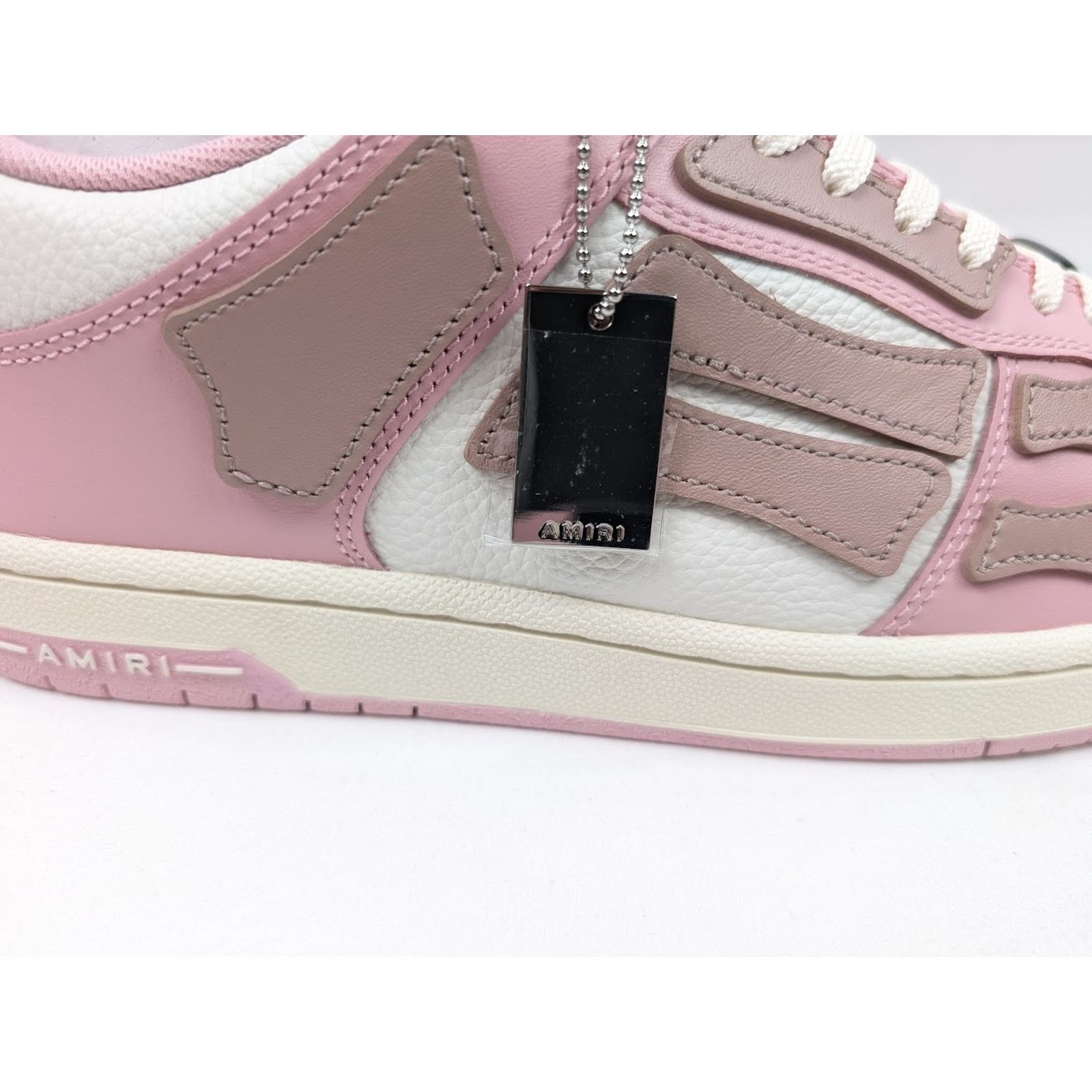 Amiri o1rshd1 Skelton Low-Top Sneakers in Rose Pink/White Size US 13 / EU 46 - 5 Thumbnail