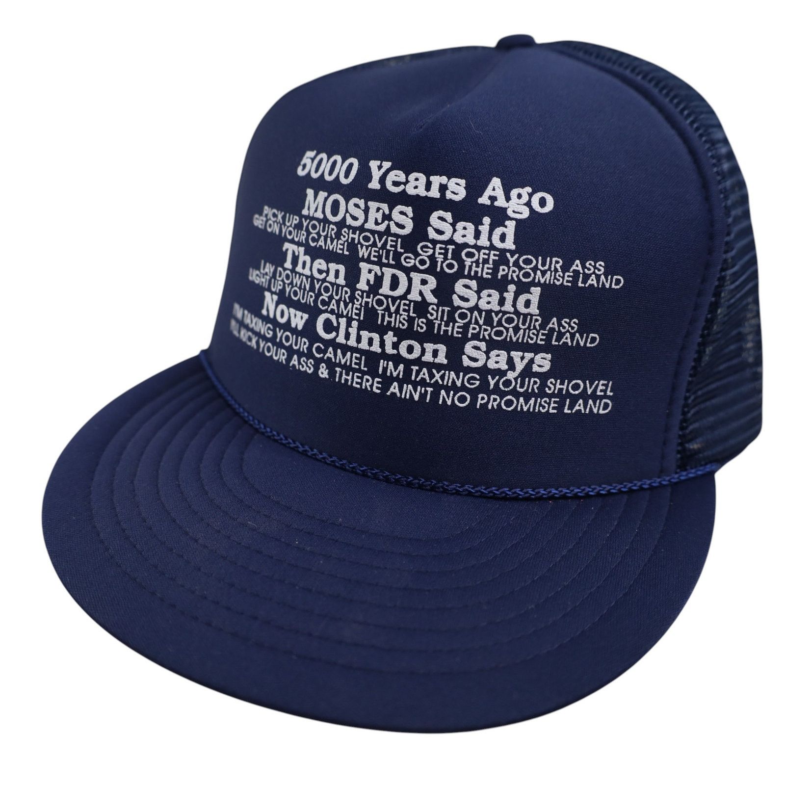 Vintage Vintage Moses, FDR, Clinton Taxation Graphic Trucker Hat Size ONE SIZE - 1 Thumbnail